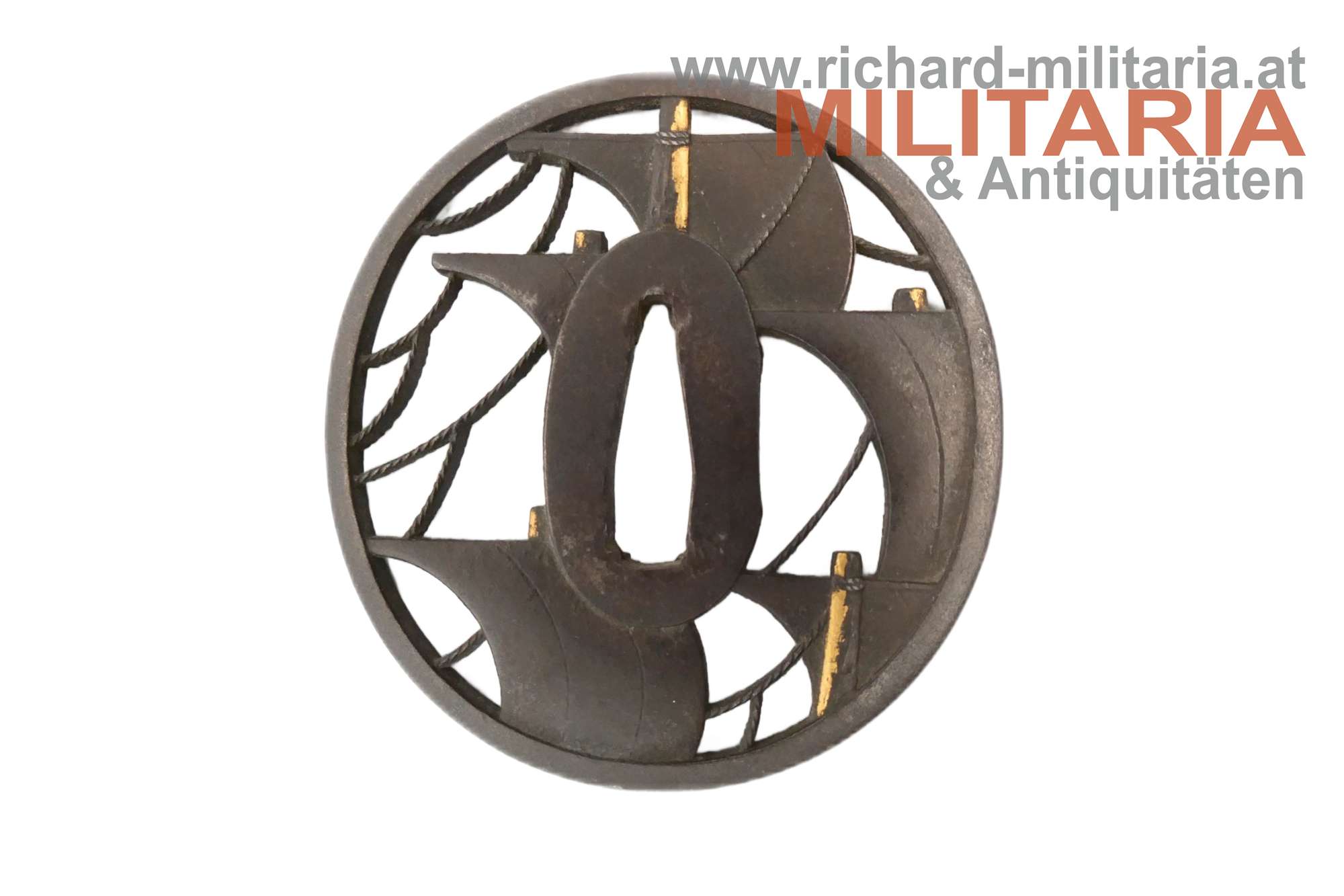 Japan - tsuba für Katana - "gesetzte Segel" - Edo