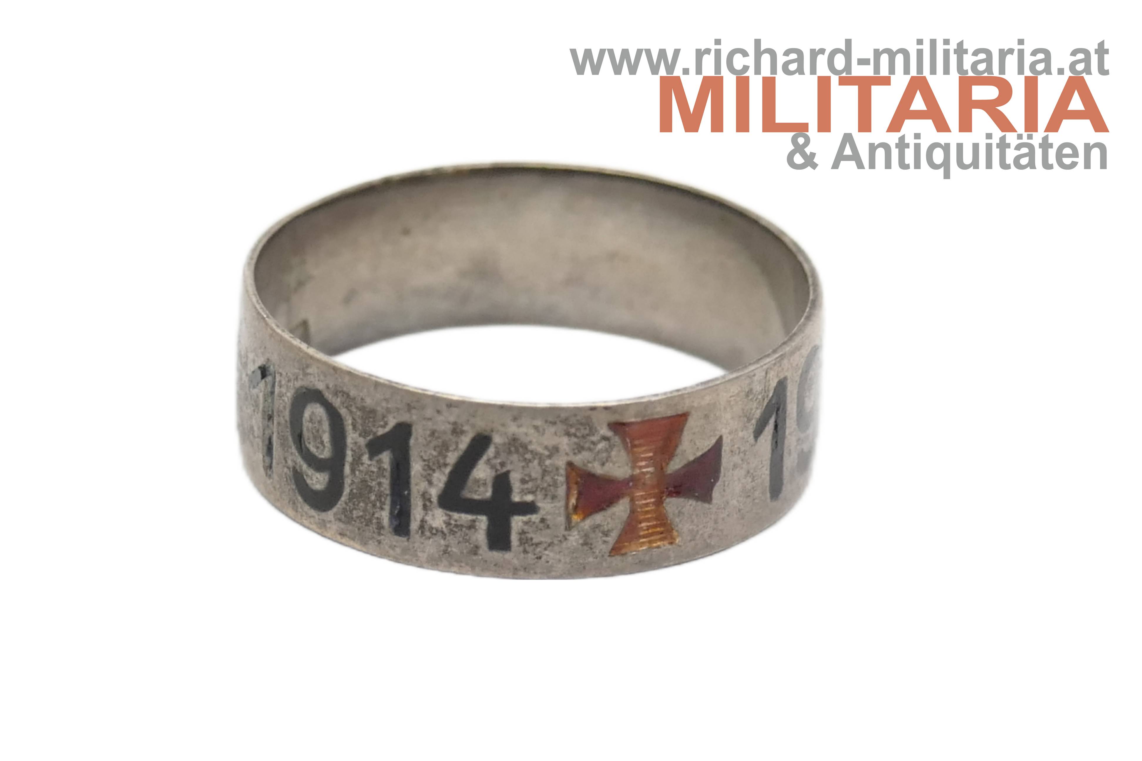 k.u.k. patriotischer Silberring "1914-1915" 