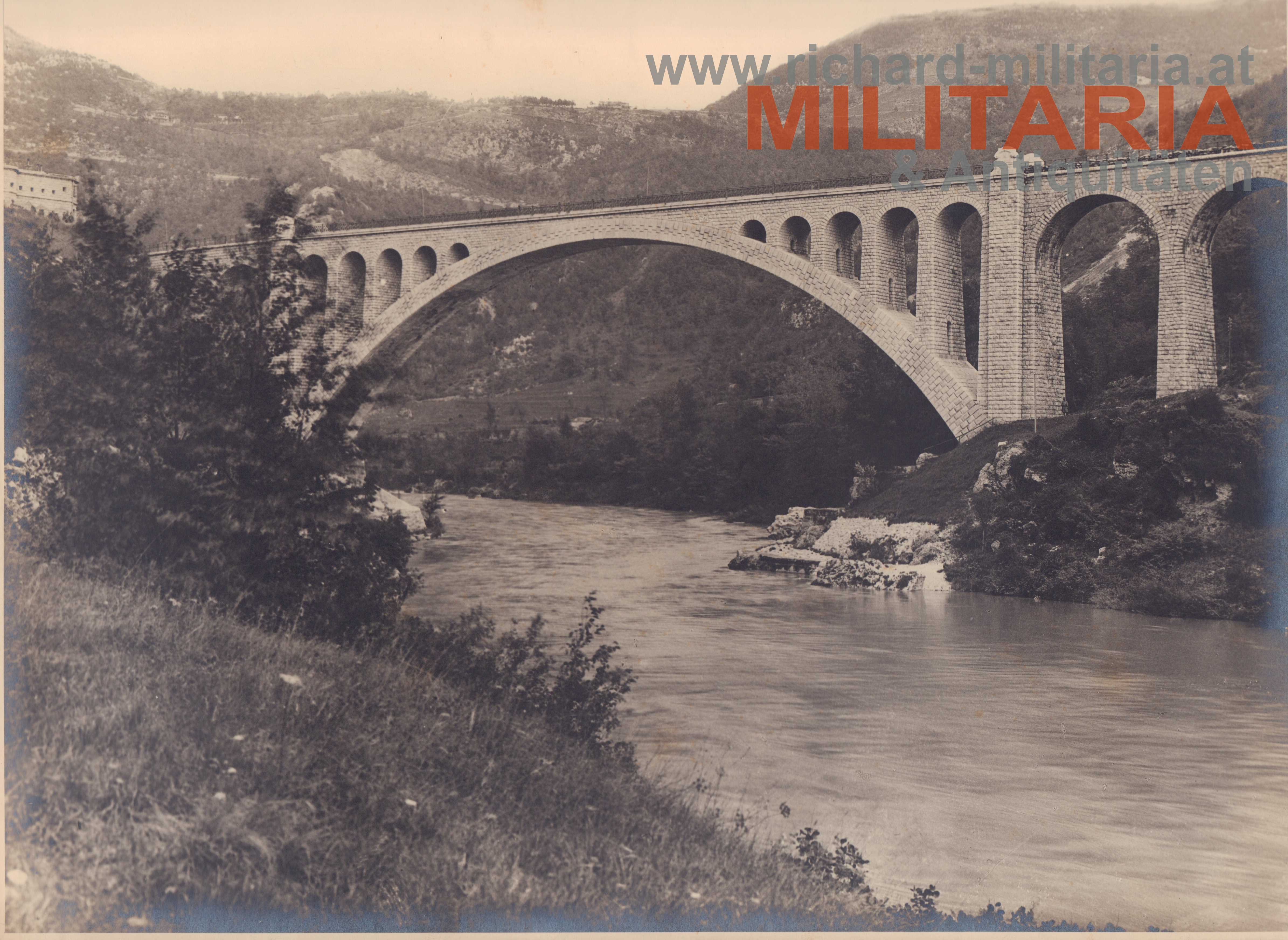k.u.k Foto - Solcanobrücke über den Isonzo