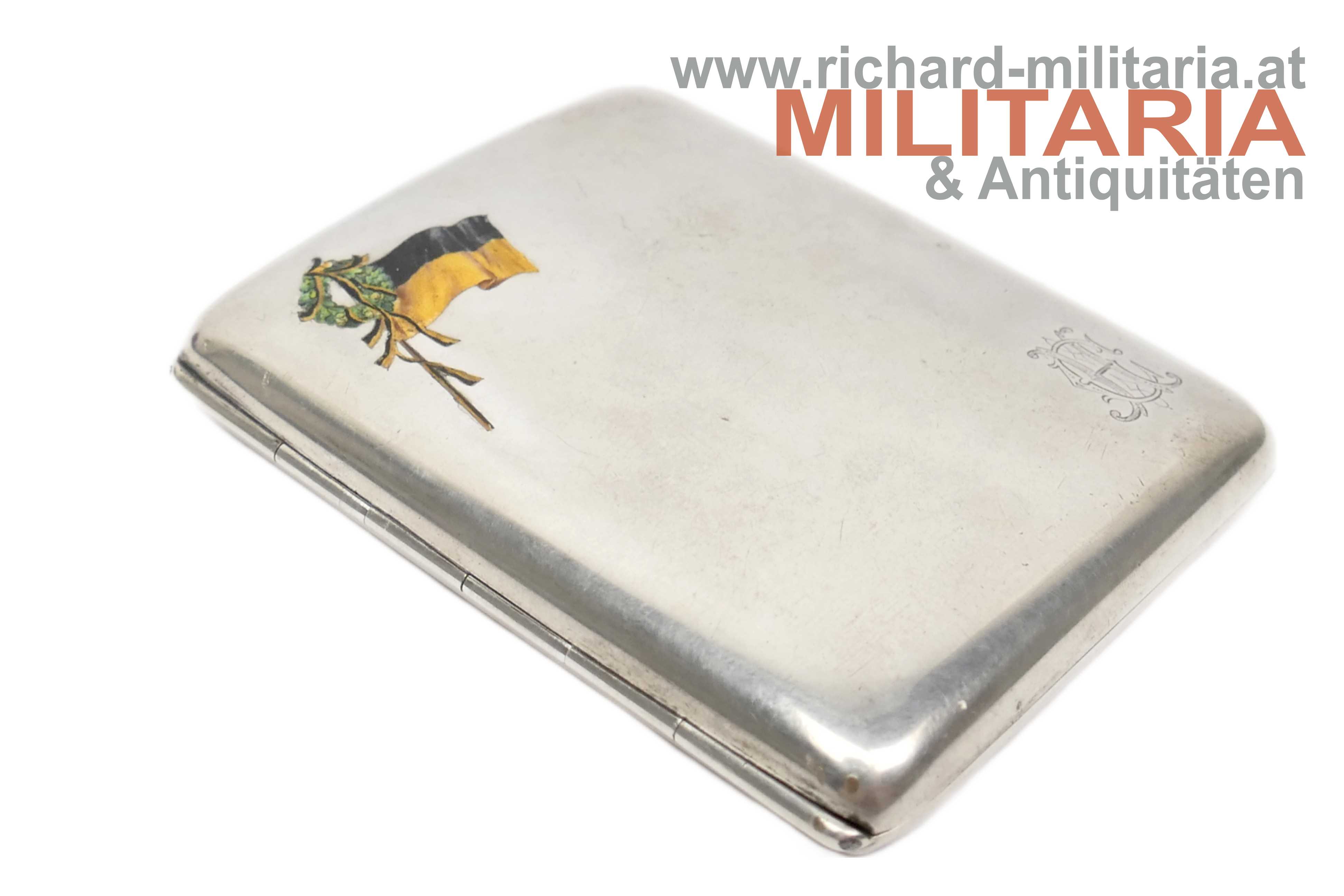 k.u.k. patriotisches Zigarettenetui - SILBER