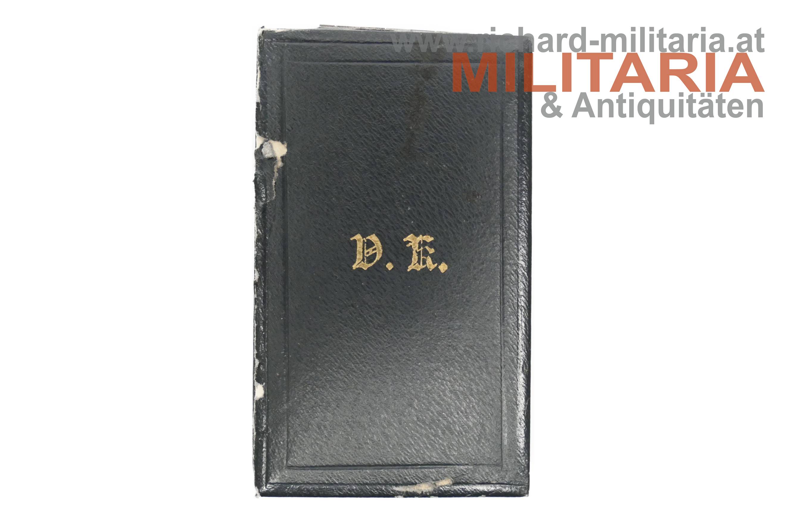 k.u.k. ETUI zum Goldenen Verdienstkreuz - "GOLD"