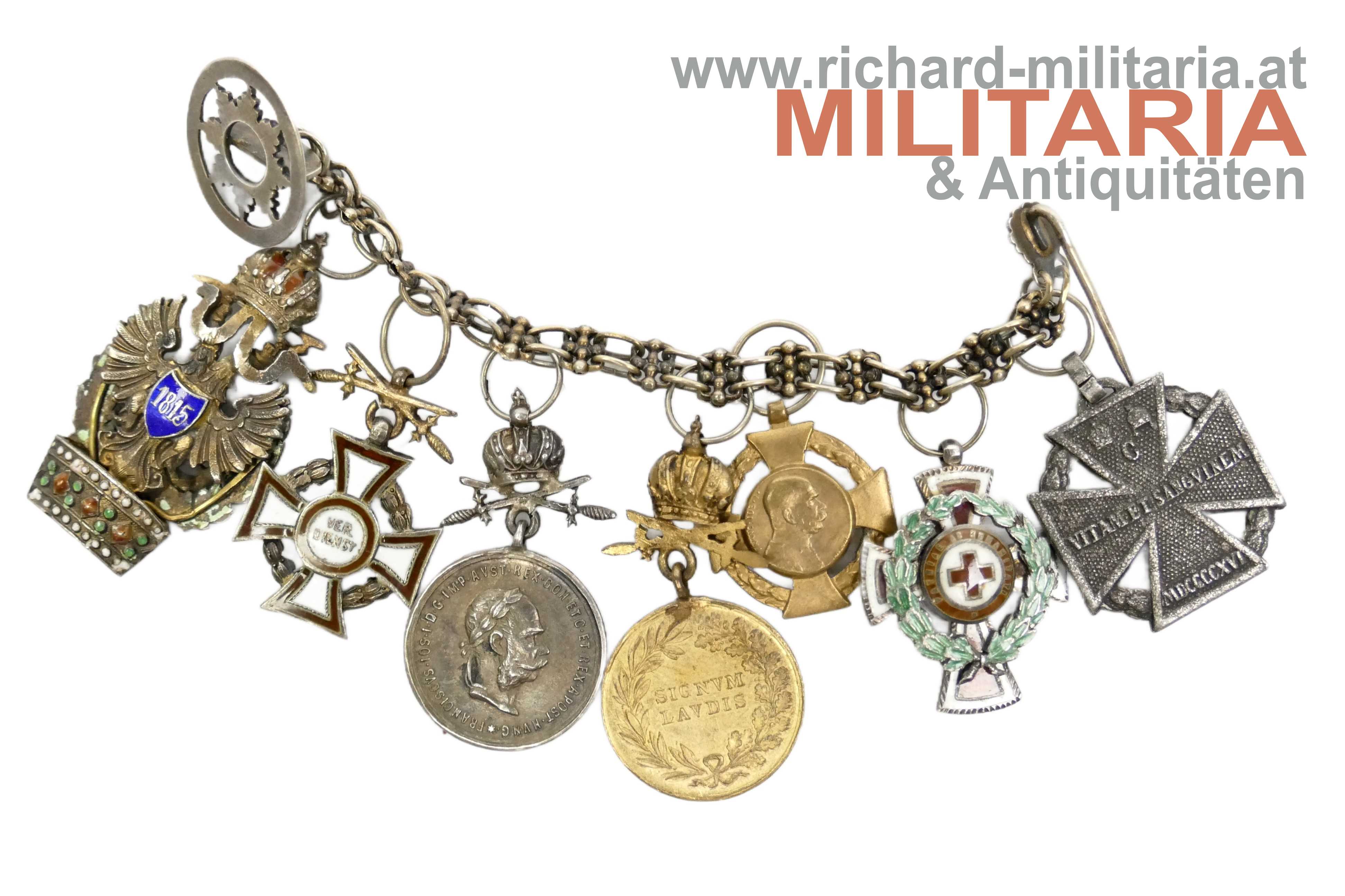 k.u.k. Miniaturenkette - 7-teilig Silber