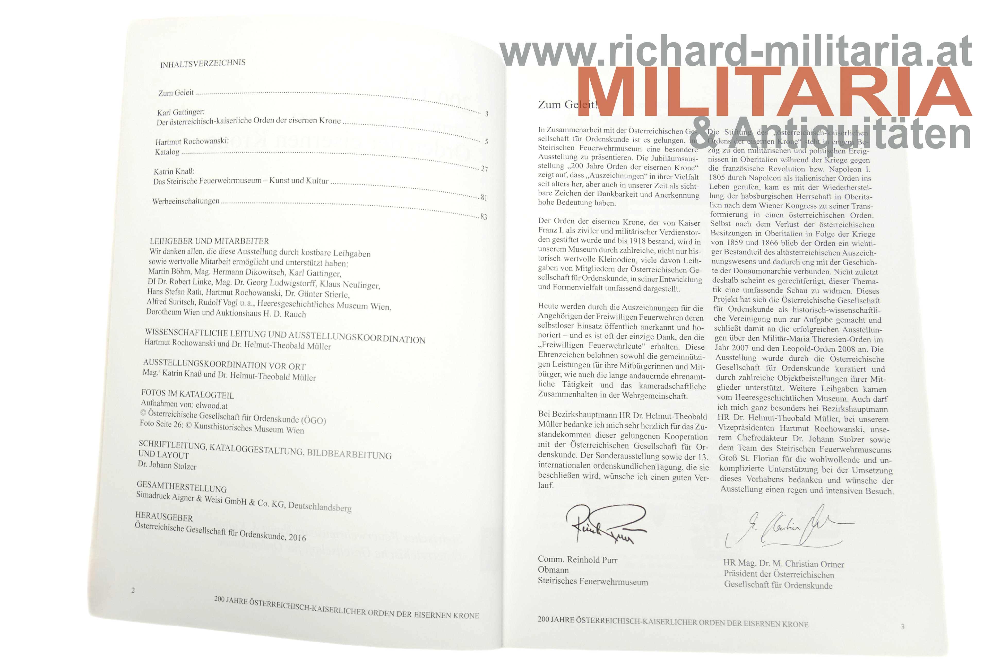 200 Jahre österreichisch-kaiserlicher Orden der eisernen Krone