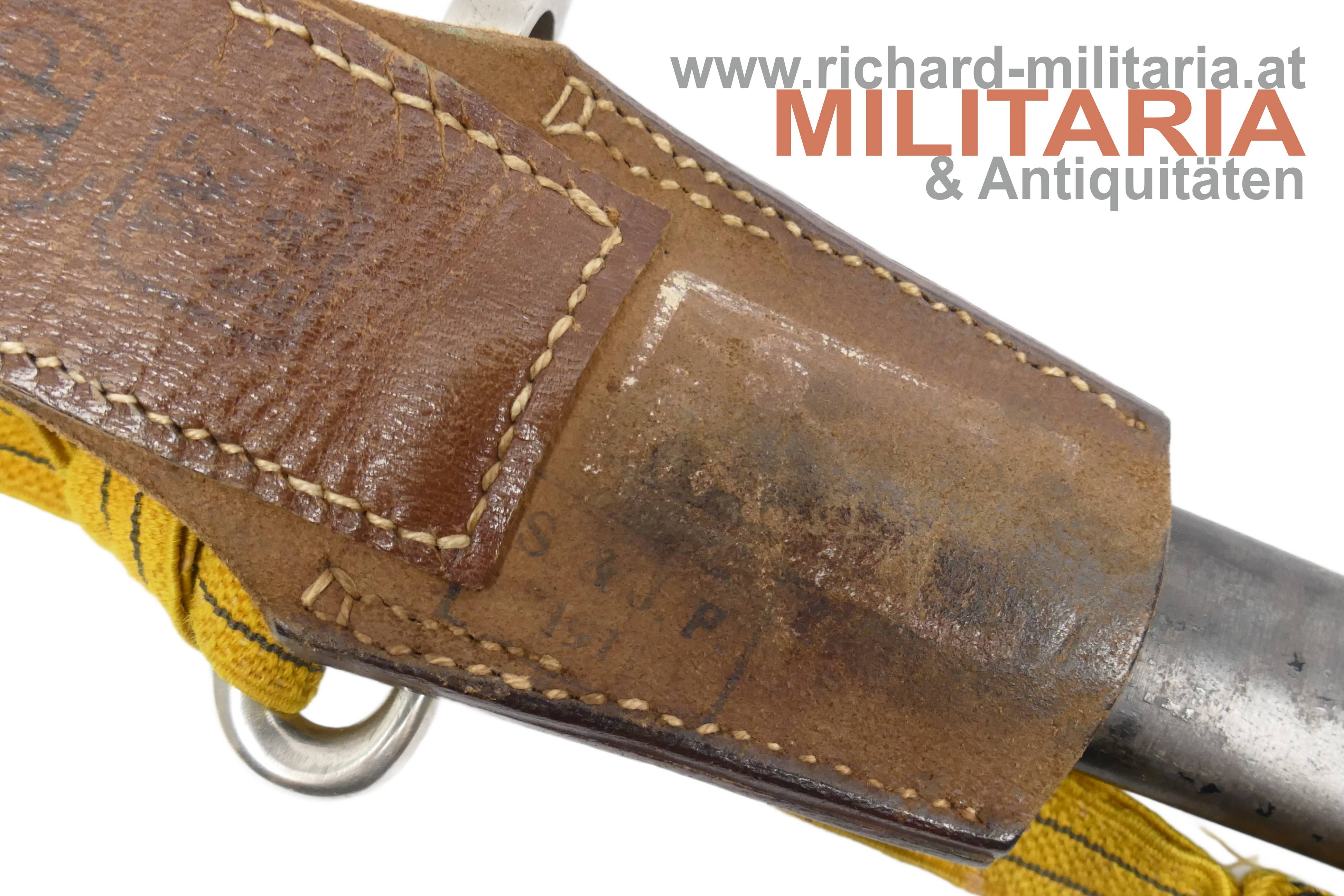 k.u.k. Messerbajonett M1895 - Unteroffizier - Bajonett-Tragetasche mit MD-Stempel