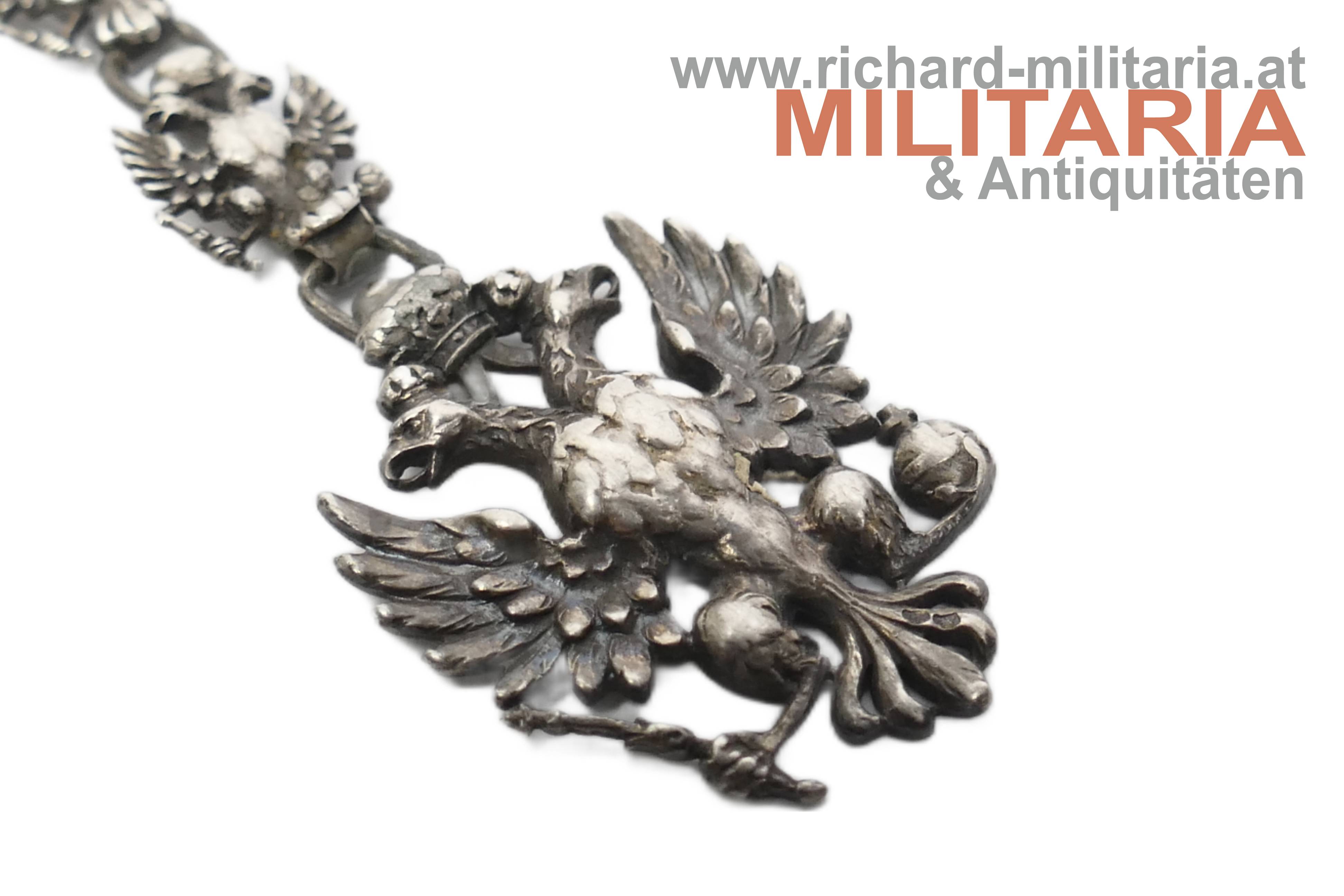 Doppeladler Anhängekette - Silber