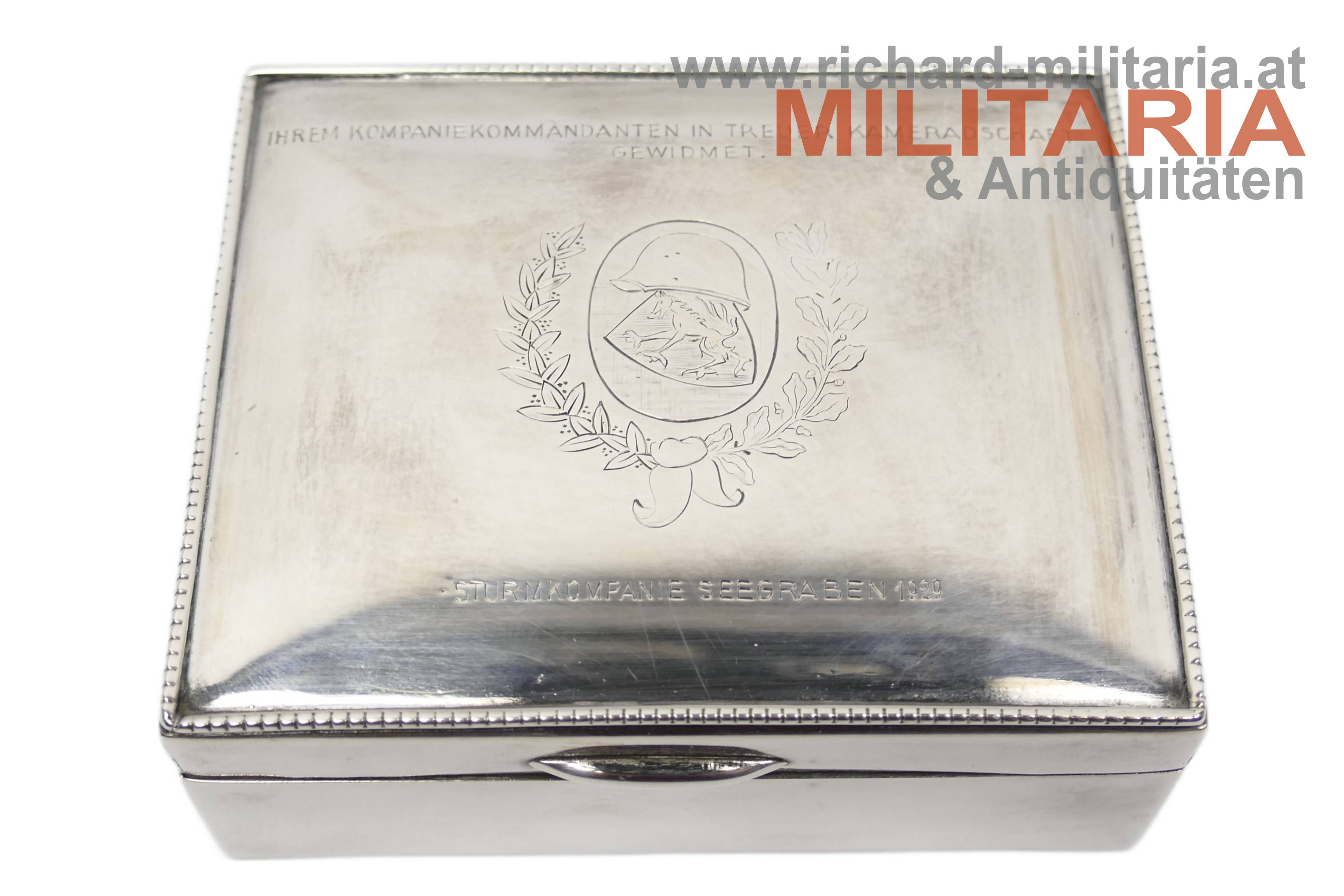 Heimwehr Sturmkompanie Seegraben 1929 - Geschenkdose