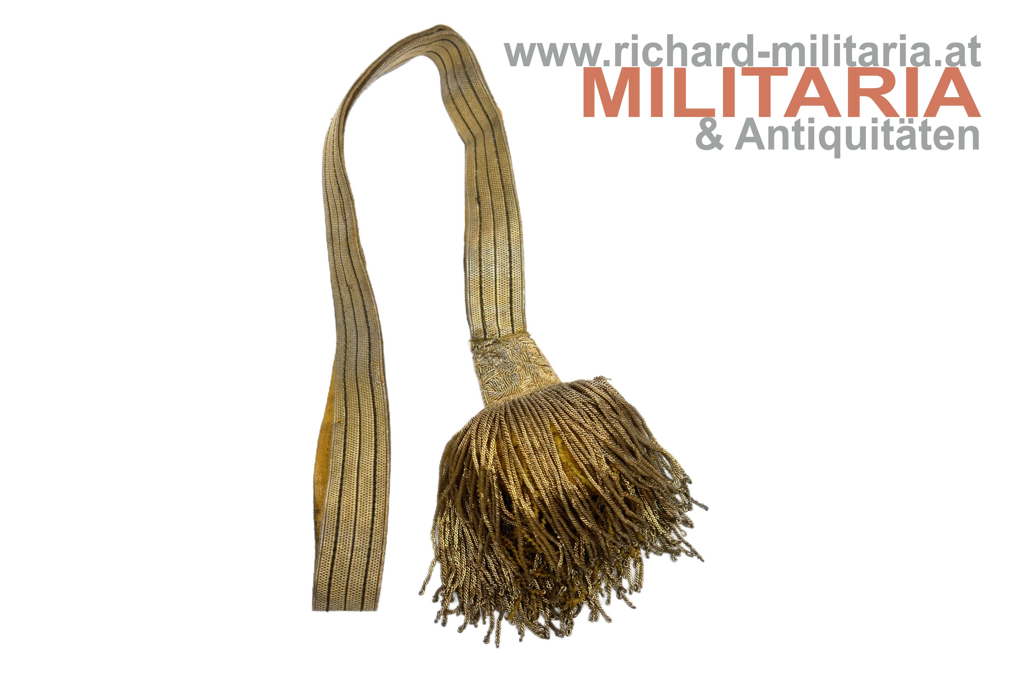 k.u.k. Säbelportepee für Offiziere - Kaiser Karl