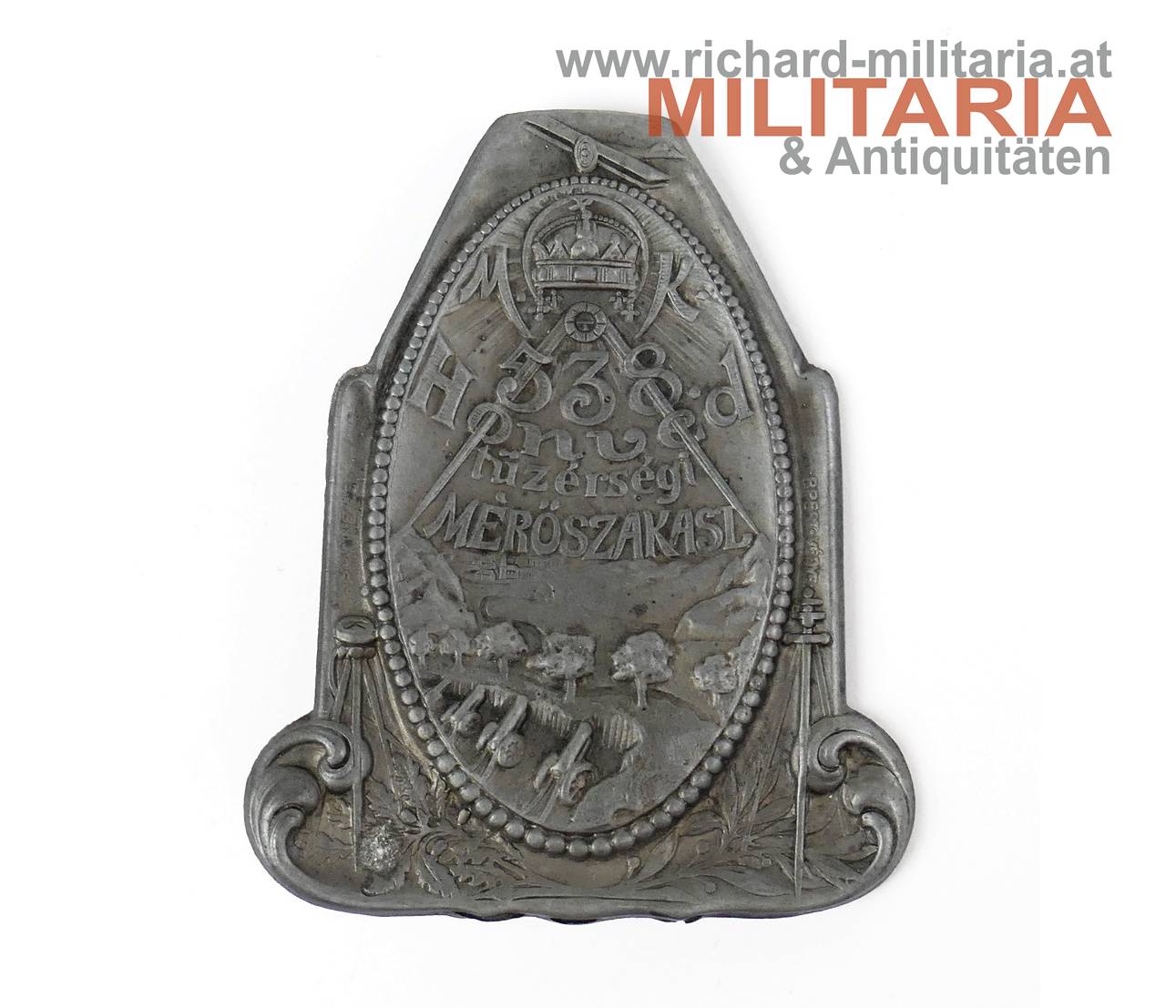 k.u.k. Kappenabzeichen 538. Honvéd Artillerie-Abteilung 