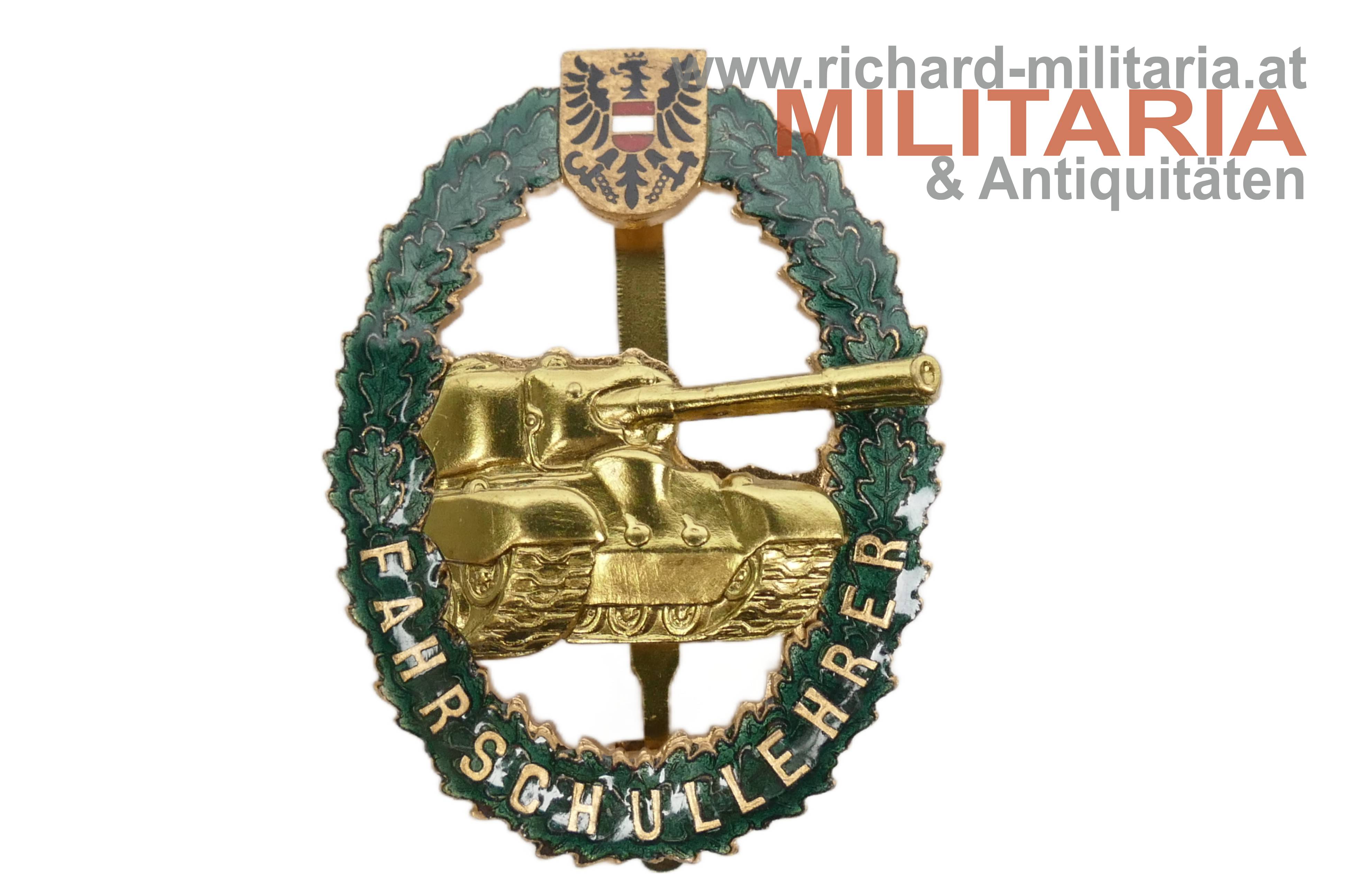 Österreich - Verwendungsabzeichen für Panzerfahrschullehrer