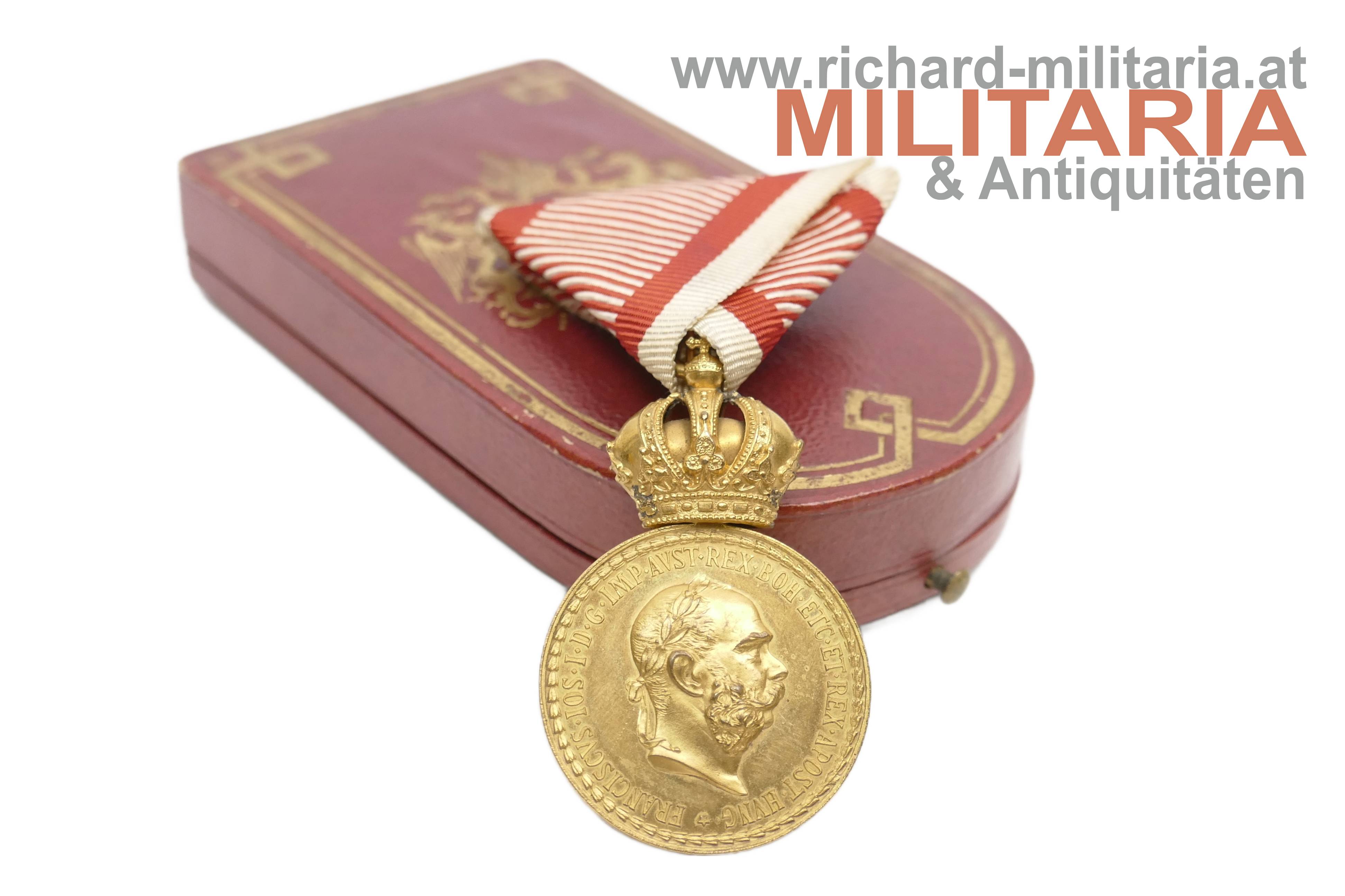 k.u.k. Bronzene Militärverdienstmedaille Kaiser Franz Joseph mit Etui 