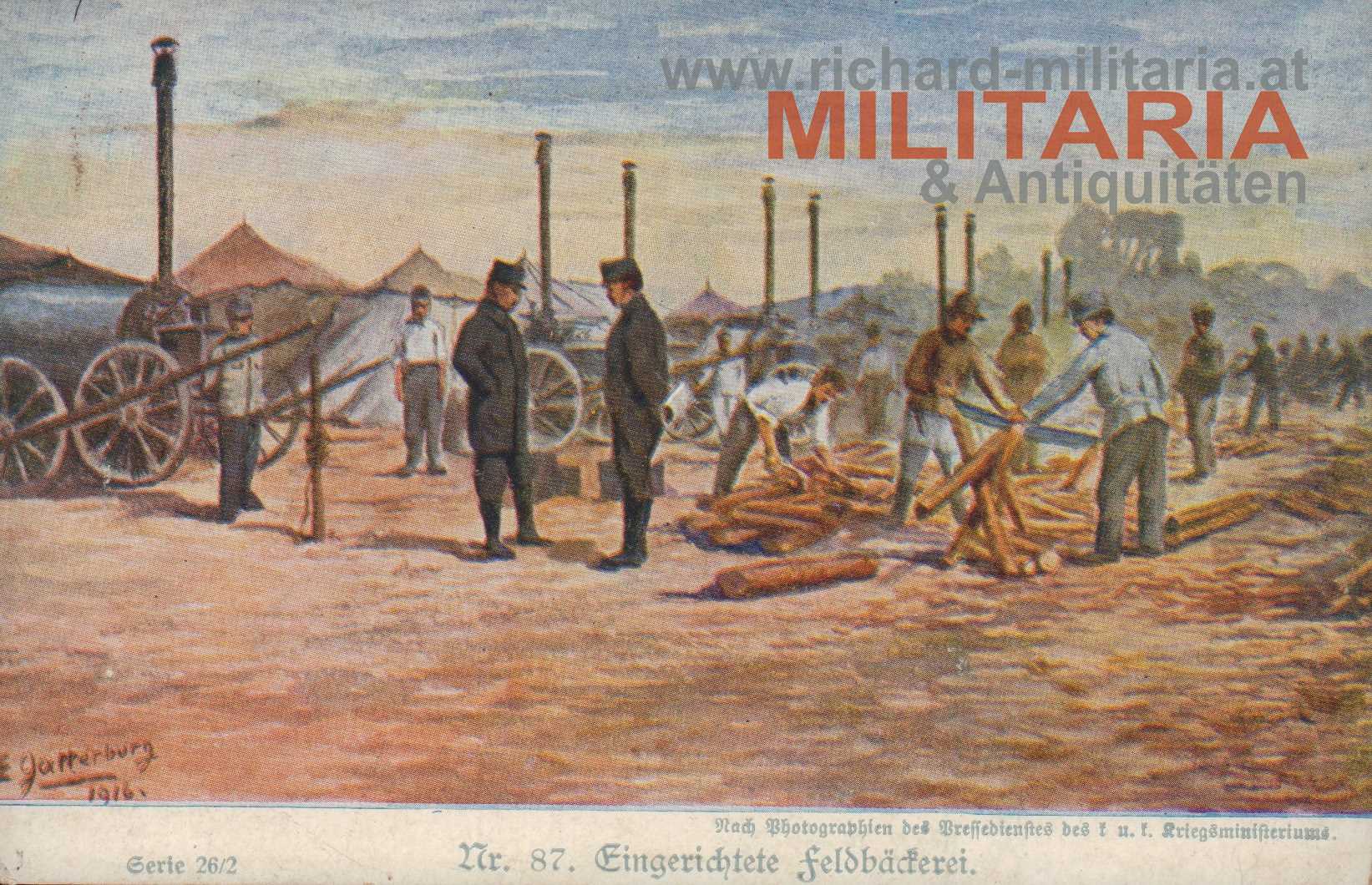 PK - Nr.87 Eingerichtete Feldbäckerei