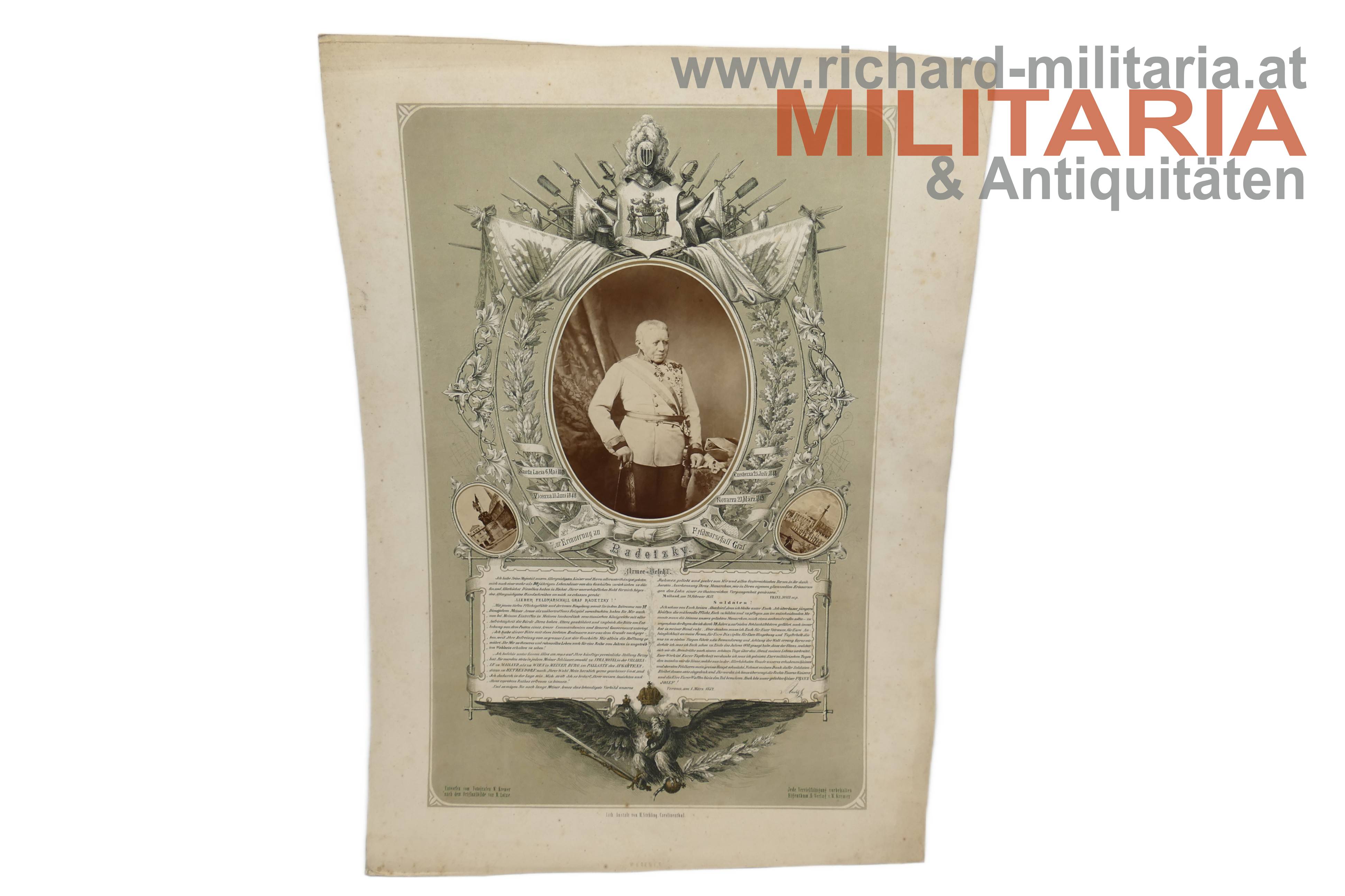 Zur Erinnerung an Feldmarschall Graf Radetzky