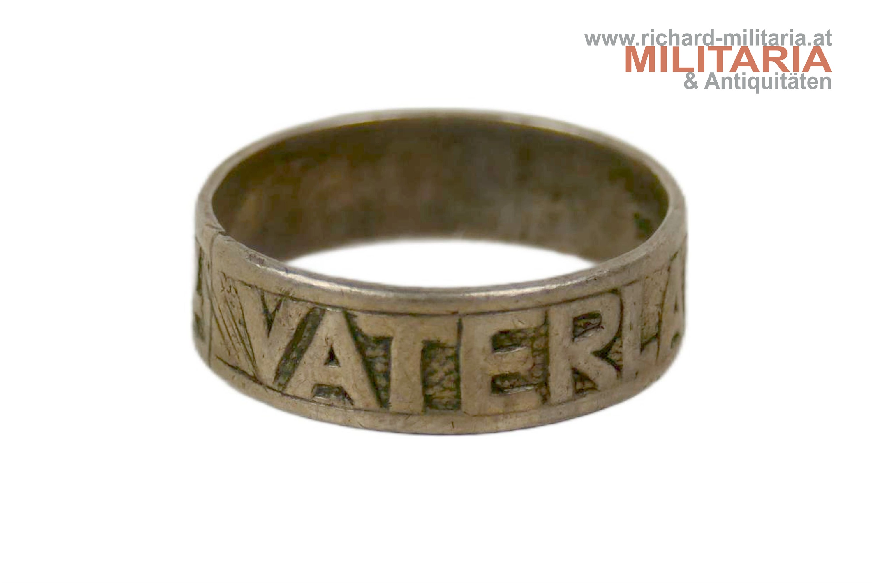 Vaterlandsdank 1914 - patriotischer Ring - Silber