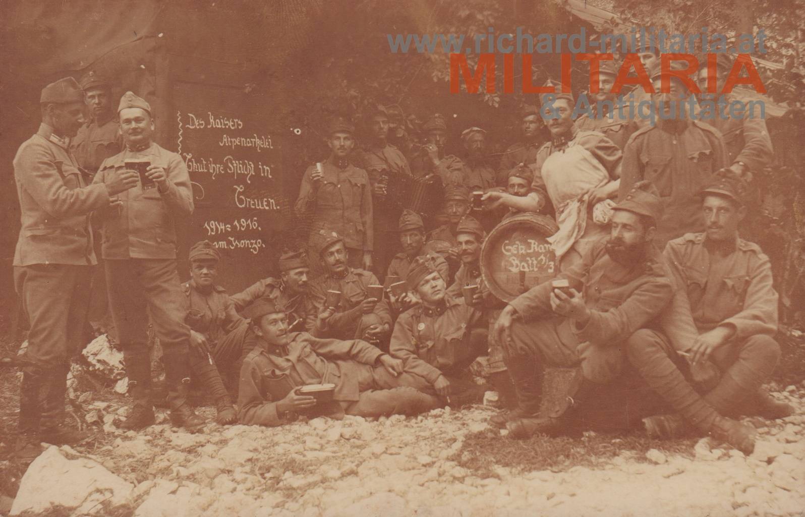 k.u.k. Foto - Gebirgs Kanonen Batt. 1/3  - 1914-1916 am Isonzo
