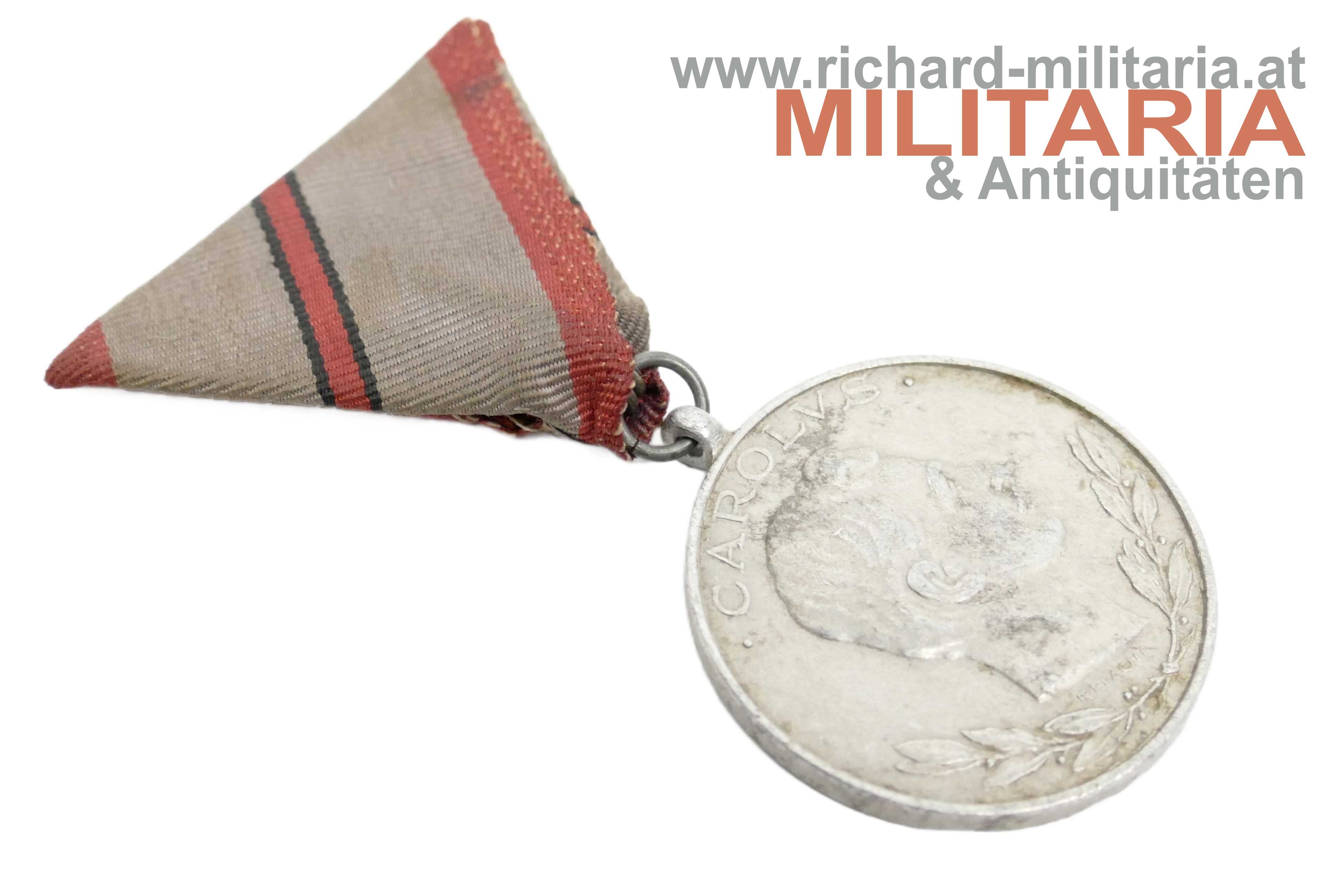 k.u.k. Verwundetenmedaille Kaiser Karl ALUMINIUM - für einfache Verwundung