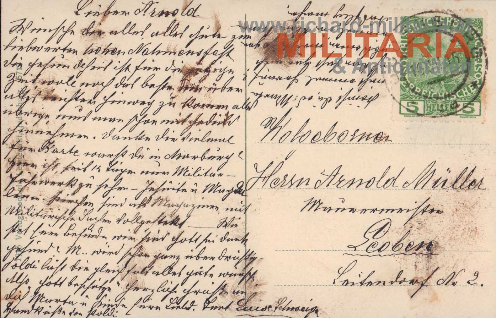 k.u.k. Postkarte - Judenburg, Hauptplatz (Steiermark)