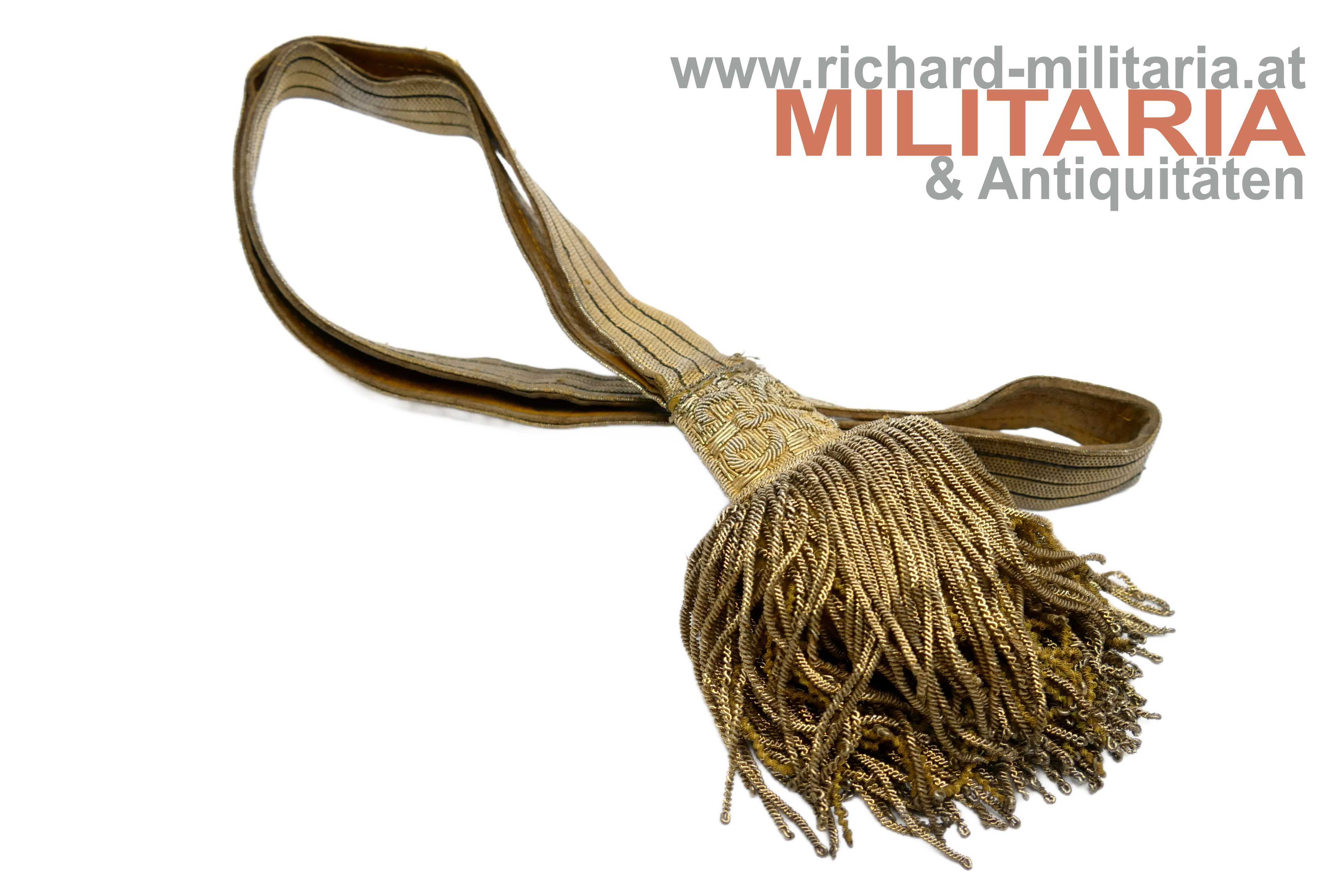 k.u.k. Säbelportepee für Offiziere - Kaiser Karl