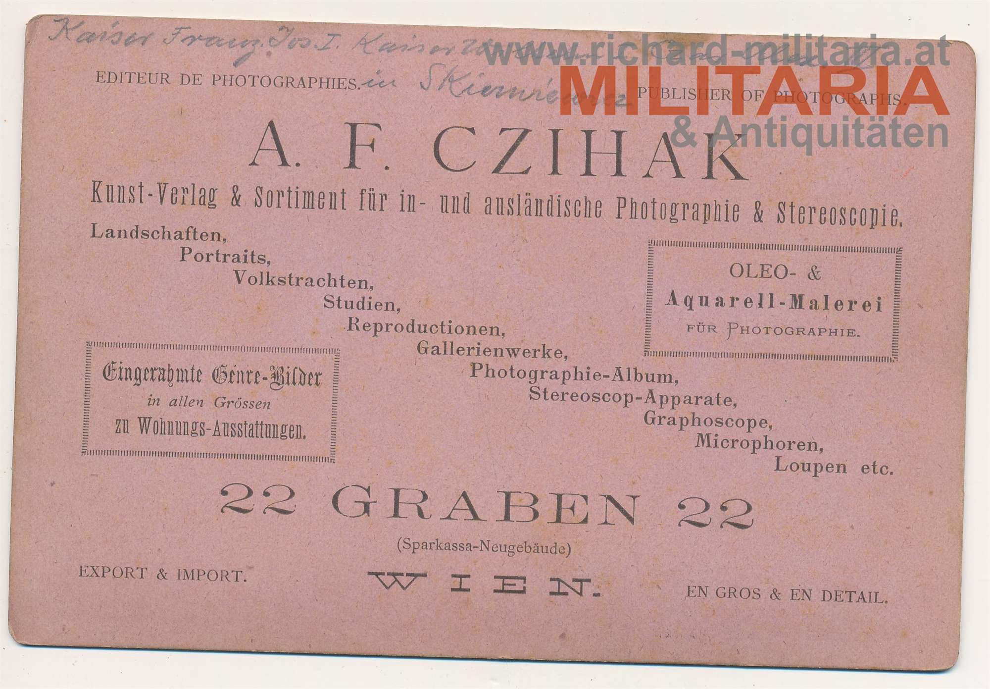 Hartkartonfoto - Dreikaisertreffen in Skierniewiece 1884