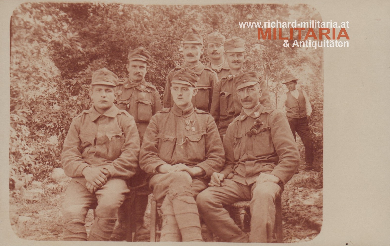 k.u.k. Gruppenfoto Soldaten MG-Zug