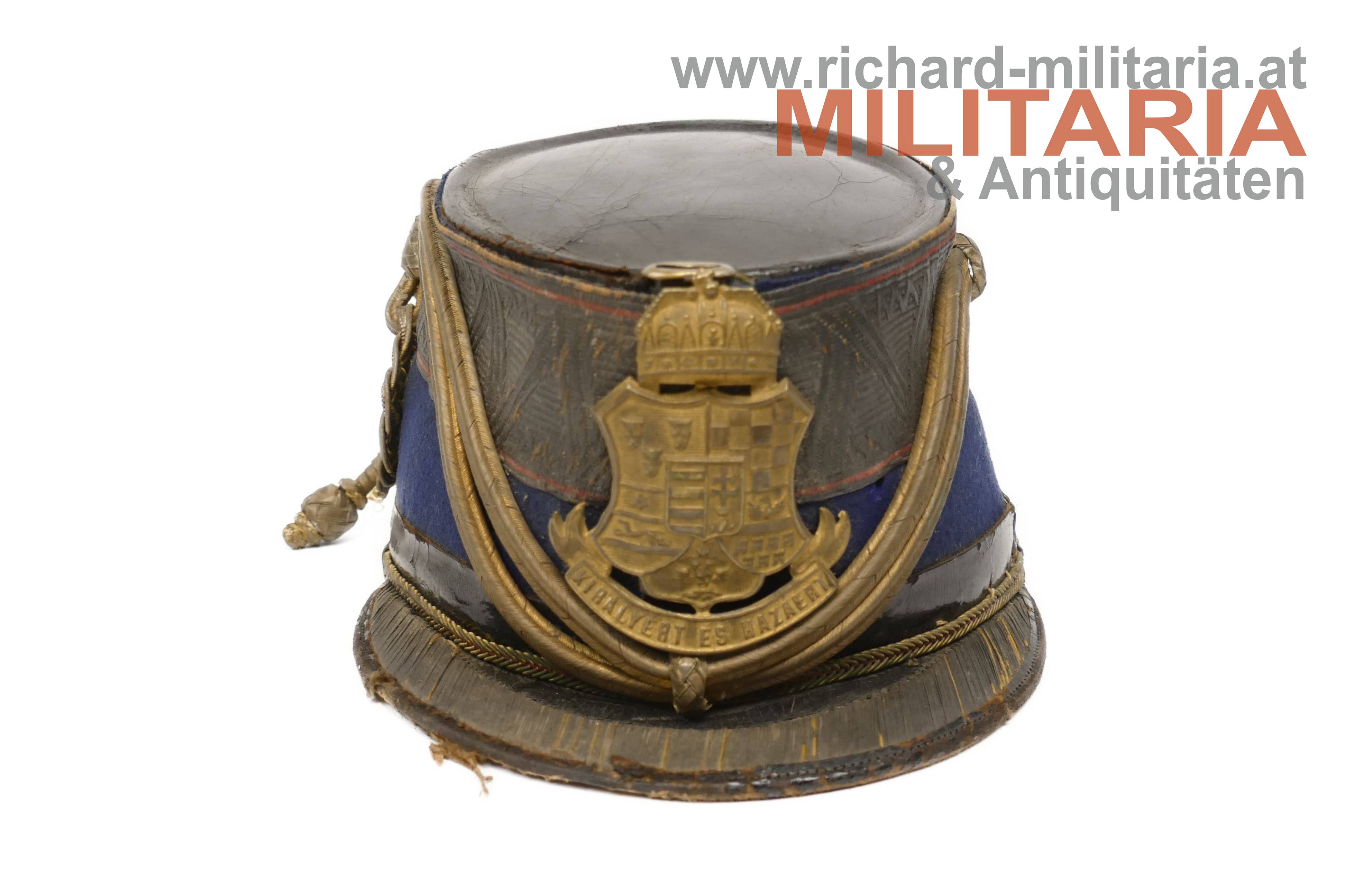 k.u. Honvéd Husaren-Tschako Subalternoffizier -  Debreczener Landwehrhusarenregiment Nr. 2