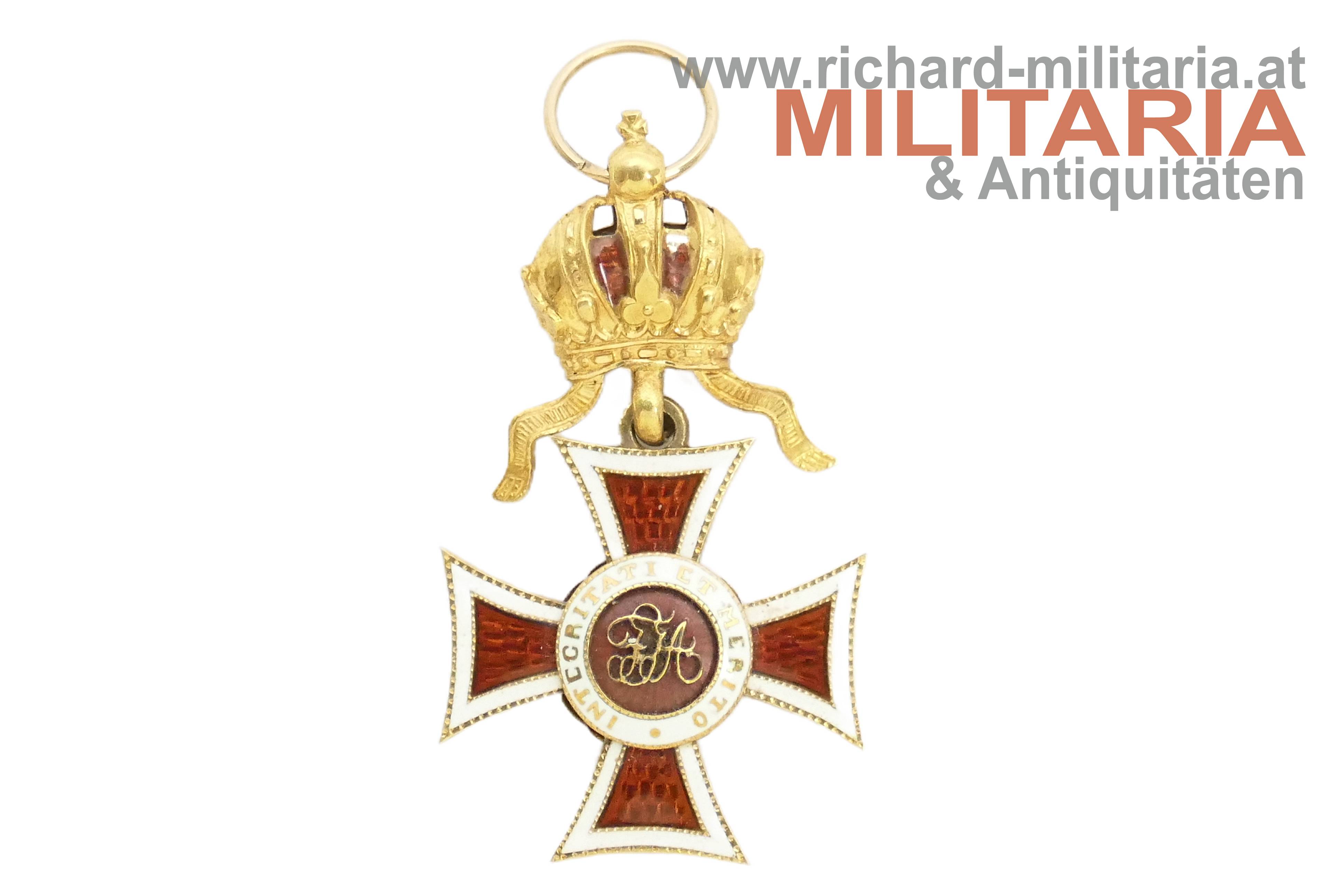 österr. kaiserl. Leopold Orden Ritterkreuz - MINIATUR - MINT