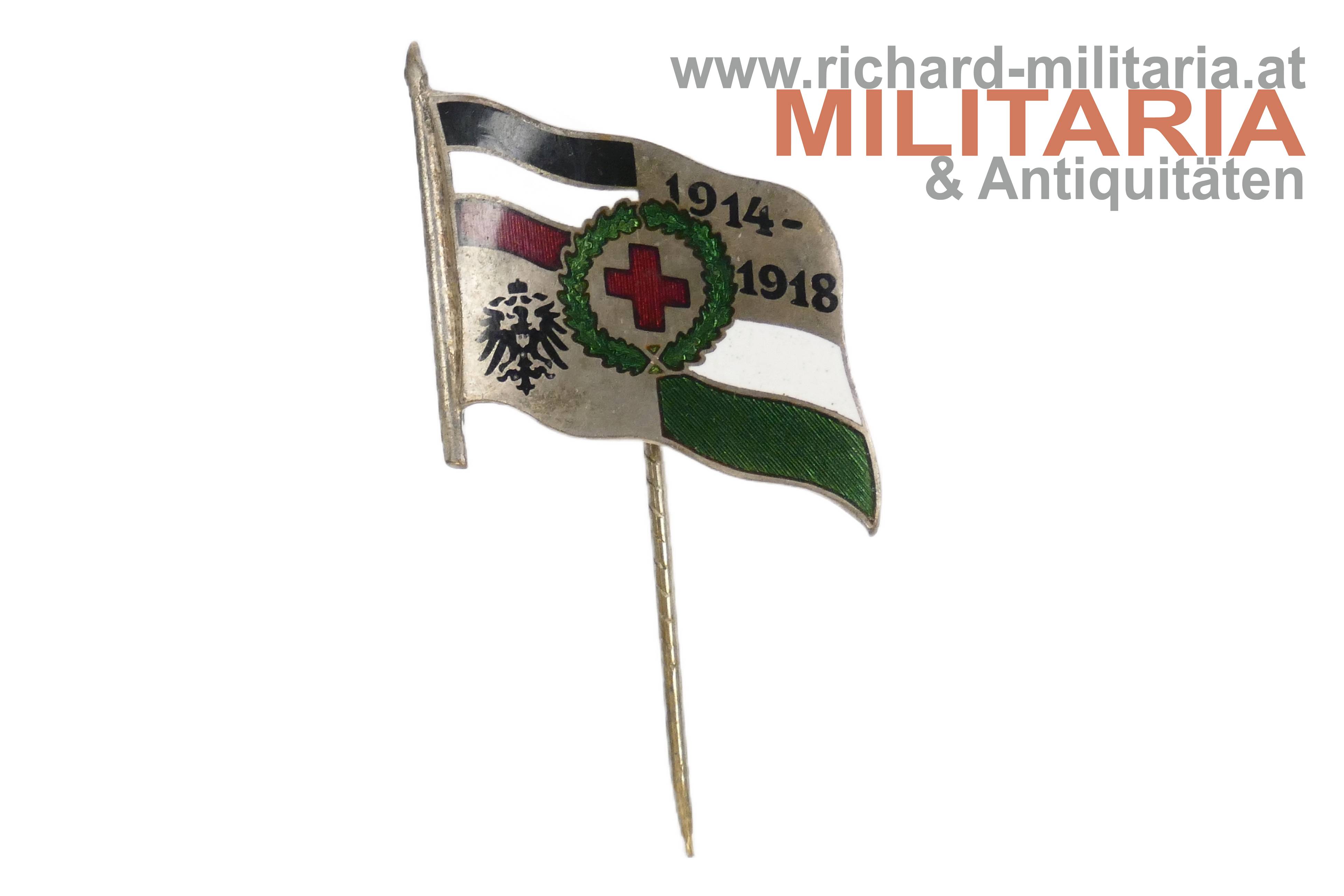 Deutsches Kaiserreich - patriotisches Abzeichen - Sachsen - Rotes Kreuz - 1914-1918
