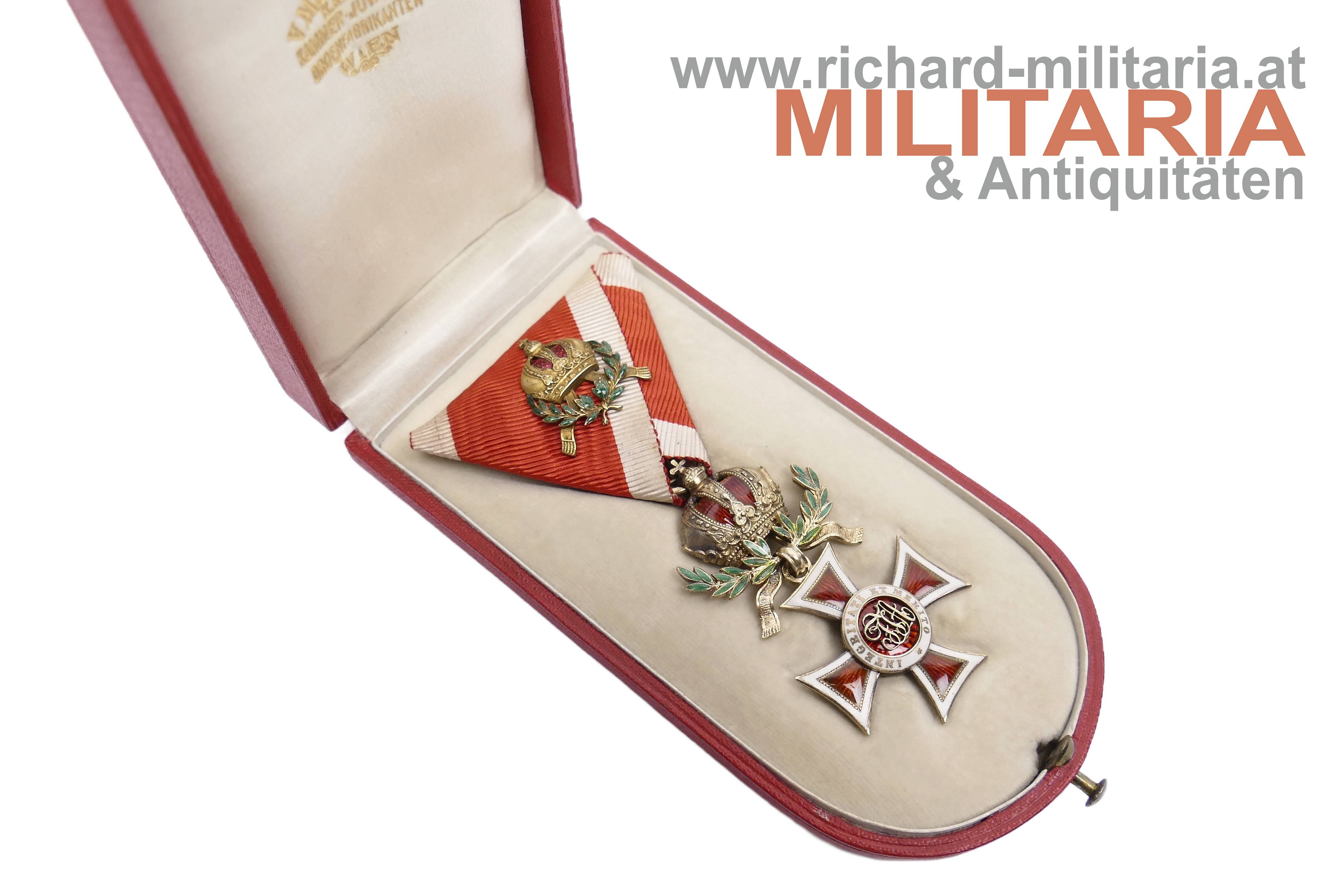 Leopold Orden Ritterkreuz KD - Kleindekoration 2. Klasse KD - Etui - SILBER