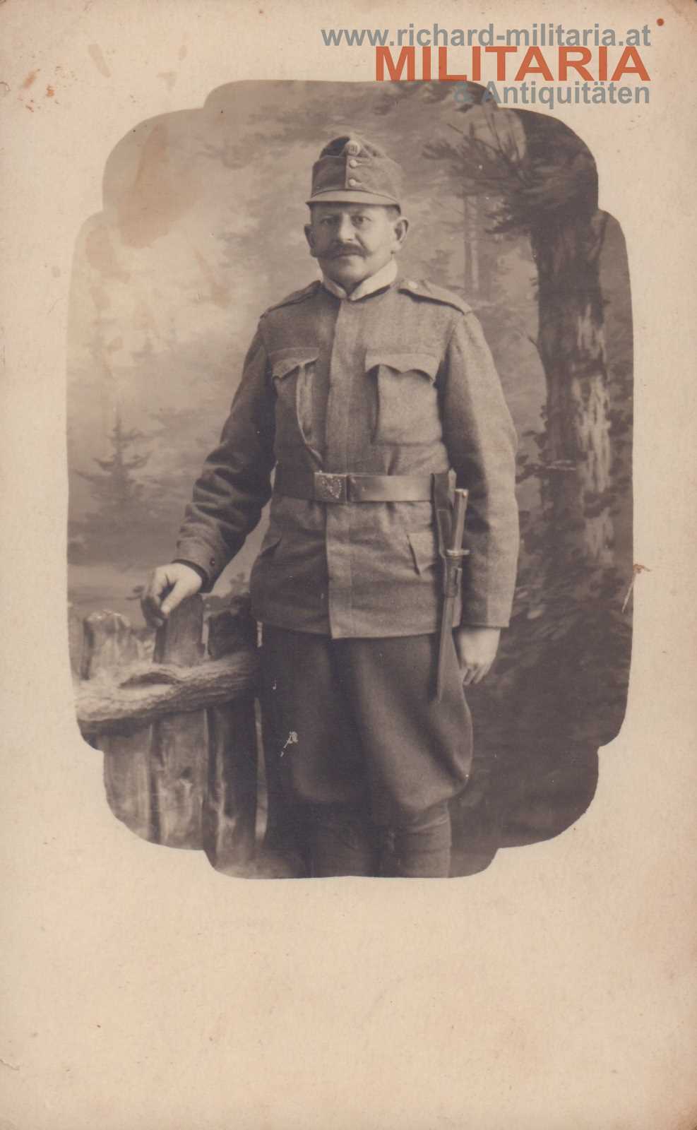 k.u.k. Foto - Soldat mit Notbajonett