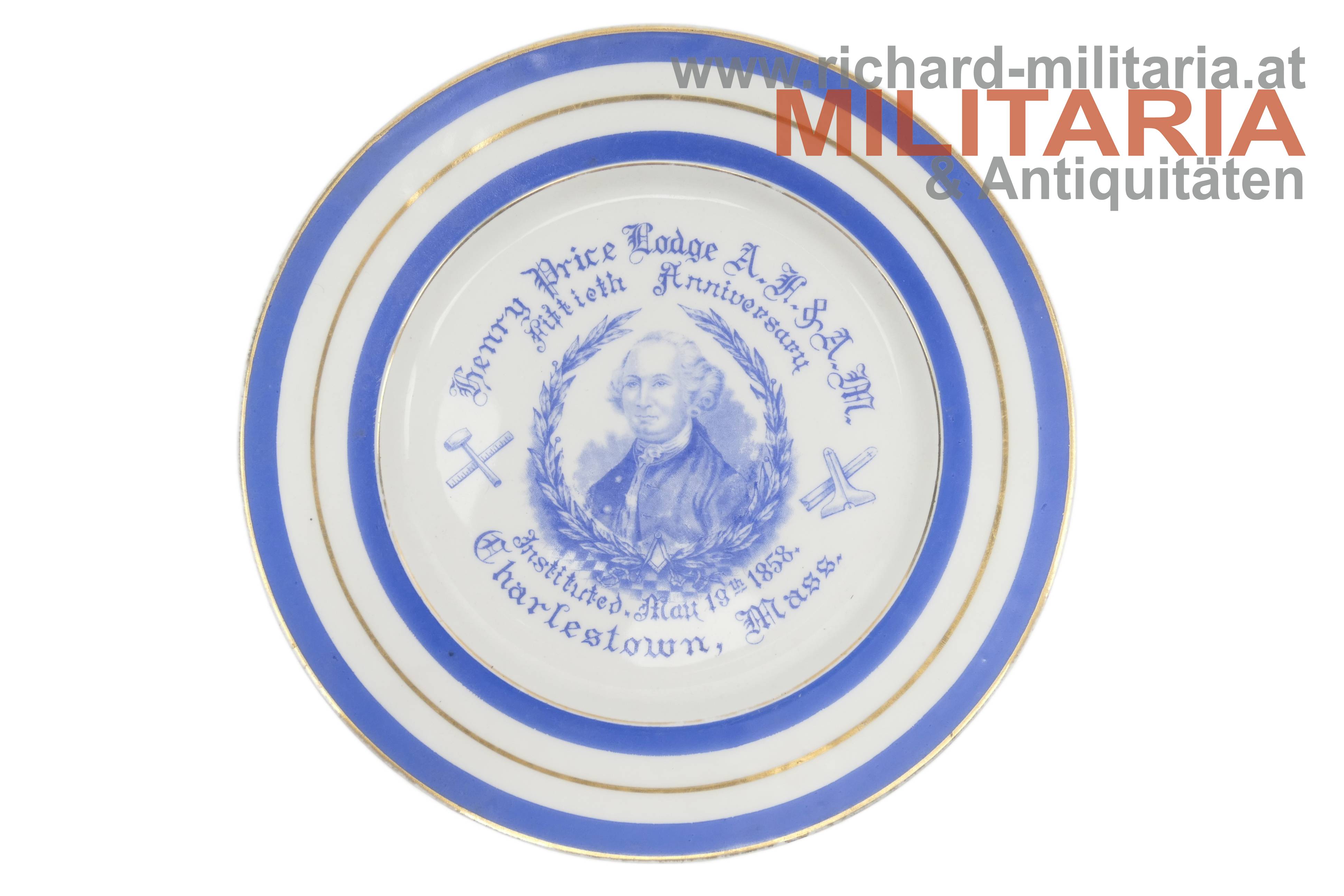 Keramik-Teller - Henry Price Lodge A.F. & A.M.