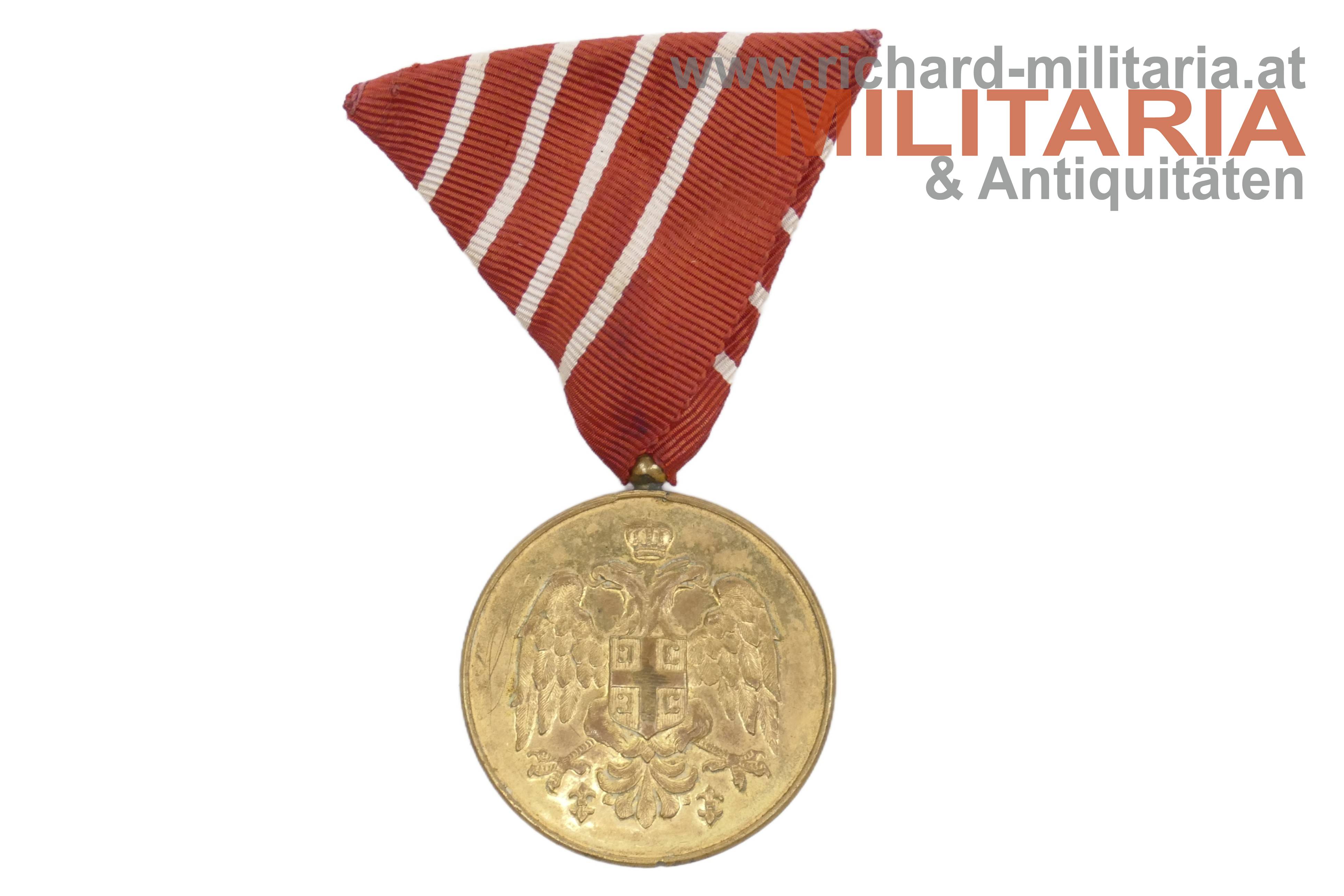 Serbien - Goldene Eifer-Medaille 1913