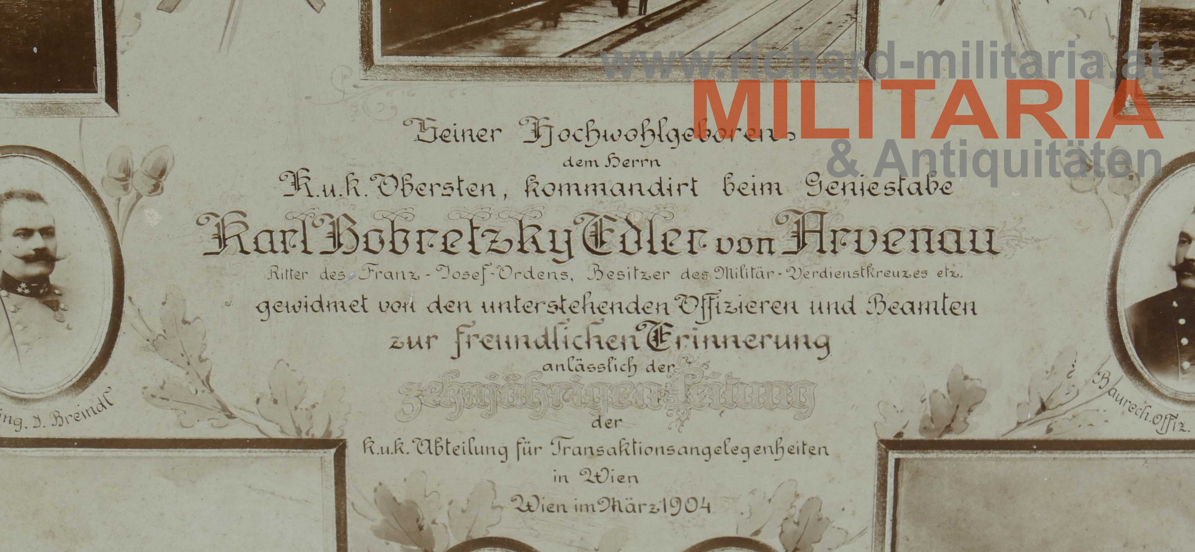 k.u.k. Abteilung f. Transaktionsangelegenheiten - 1894 - 1904 - Fototafel