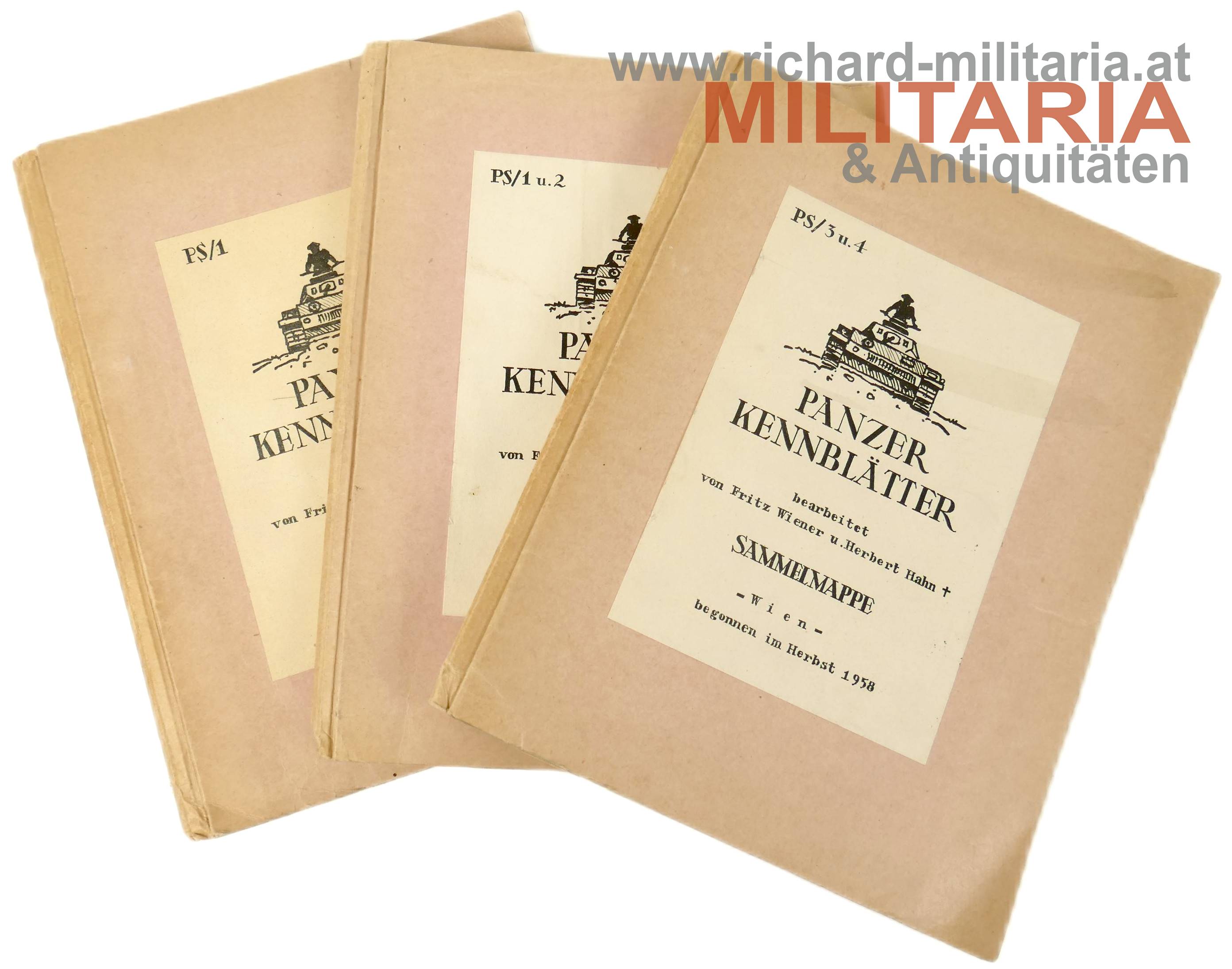 Panzer-Kennblätter - 4 Sammelmappen 