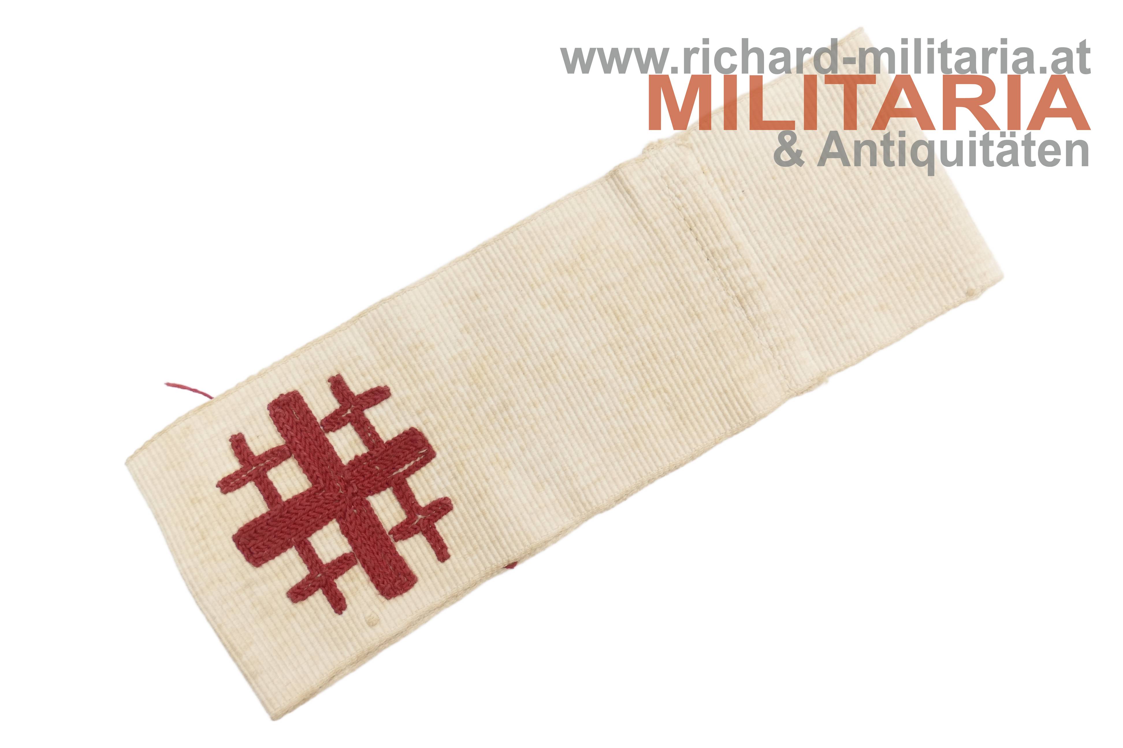 Armbinde für österreichische Teilnehmer von Pilger-Zügen ins Heilige Land