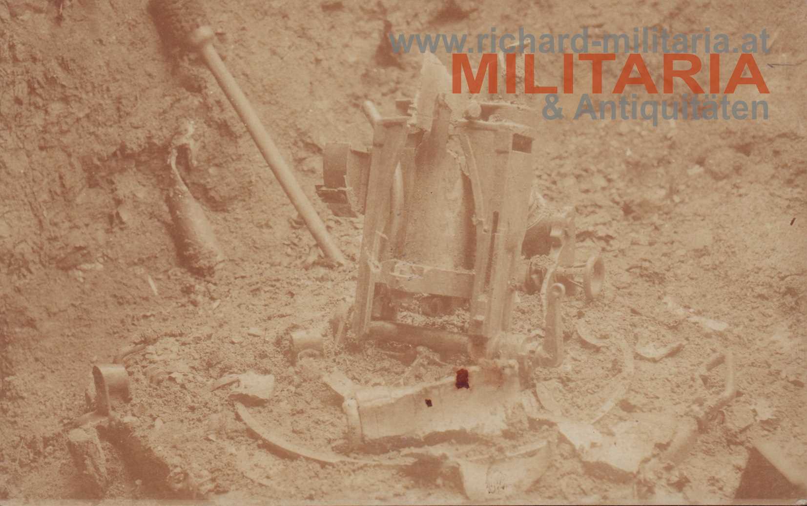 k.u.k. Foto - "Rohrkrepierer" vom Minenwerfer 16 "Louis"