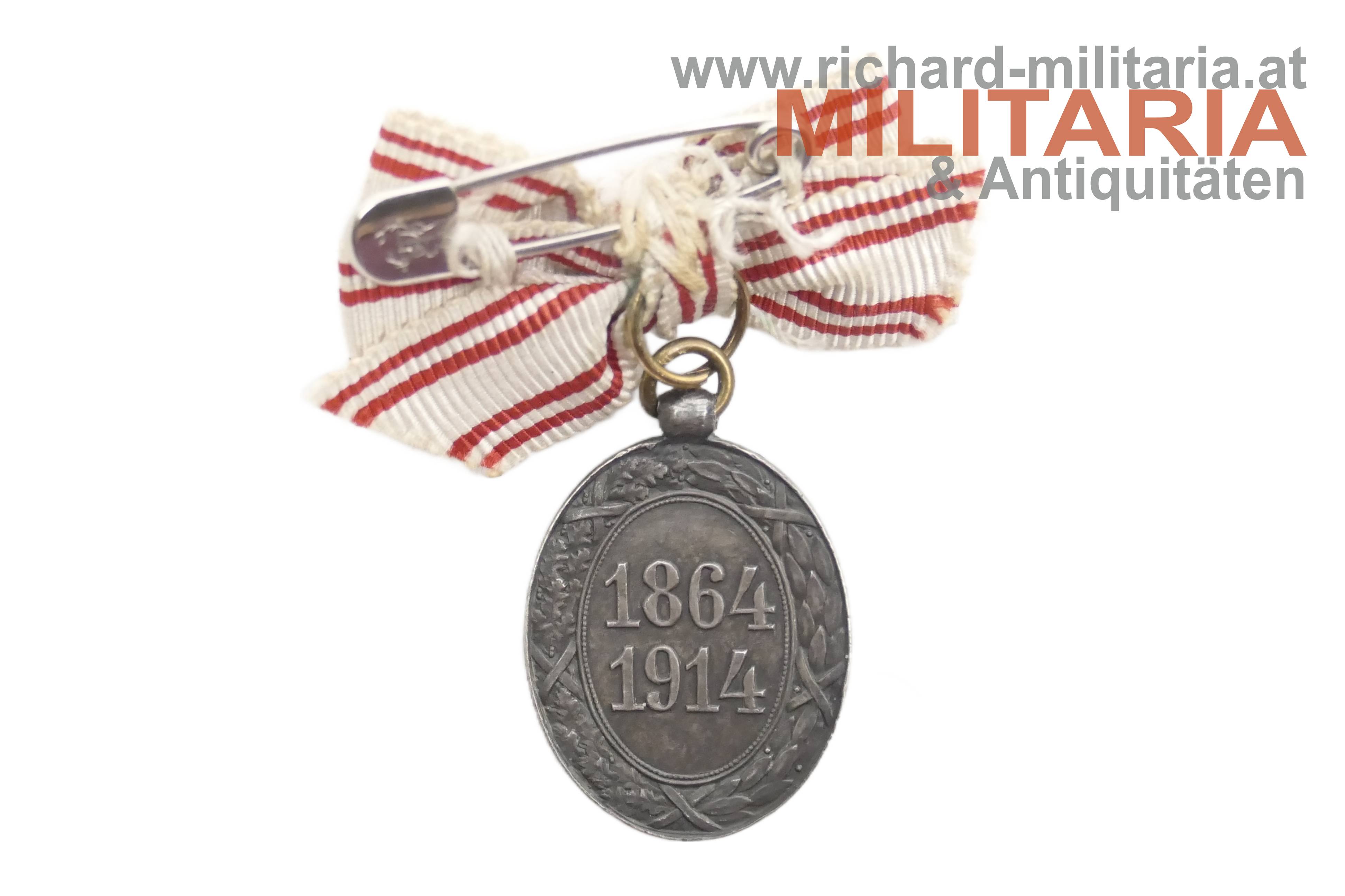 Rotes Kreuz - Silberne Ehrenmedaille mit KD + Damenmasche - MINIATUR