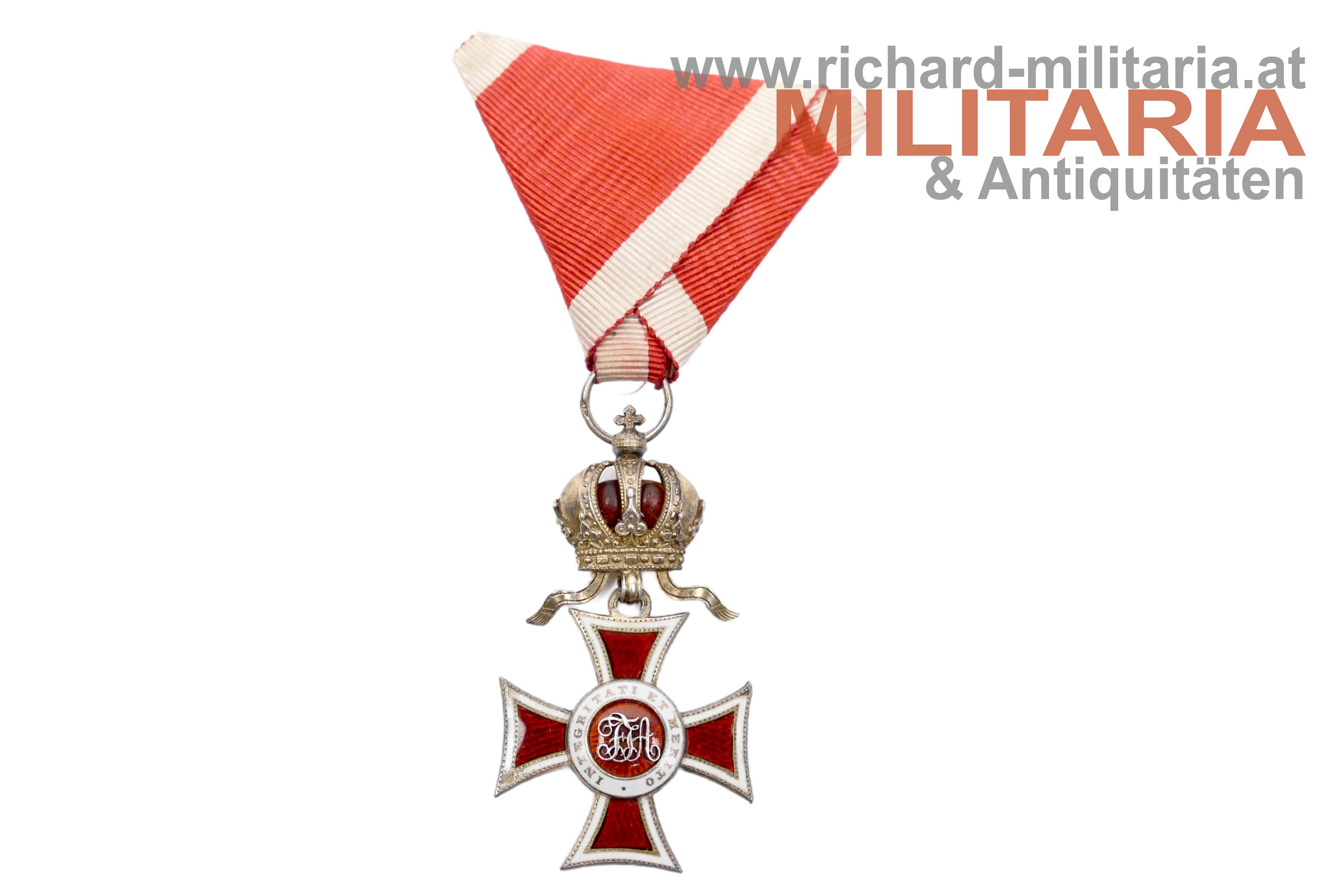 österr. kaiserl. Leopold-Orden Ritterkreuz - SILBER - Rothe