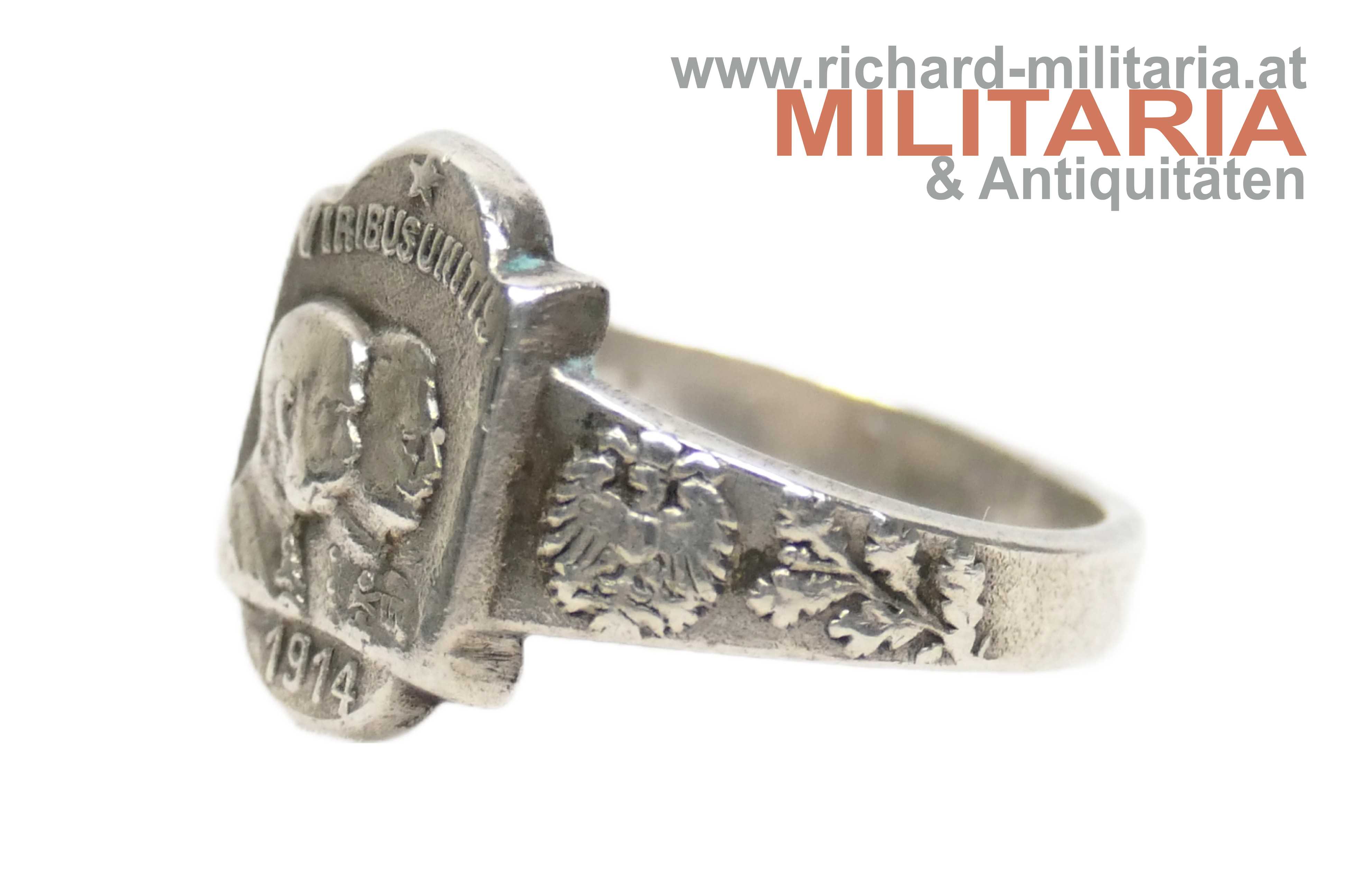 k.u.k. patriotischer Ring - Kaiser Franz Joseph & Kaiser Wilhelm - SILBER