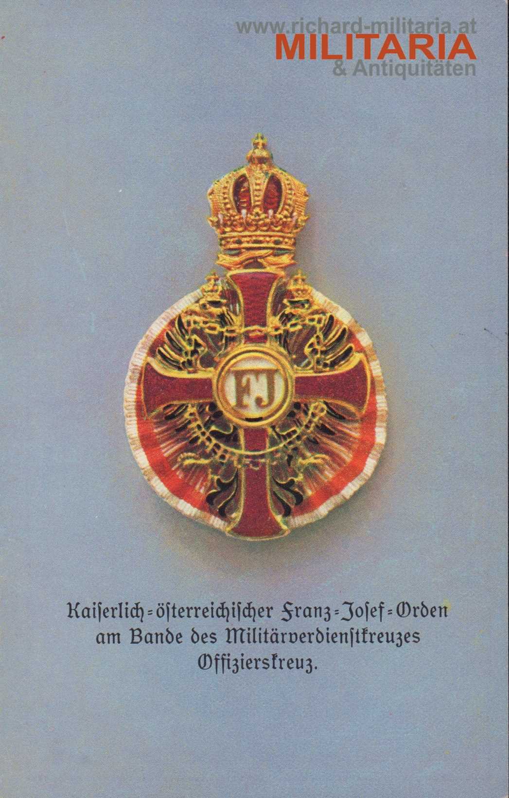 k.u.k. PK - Unsere Kriegs-Orden in 11 farbigen Postkarten