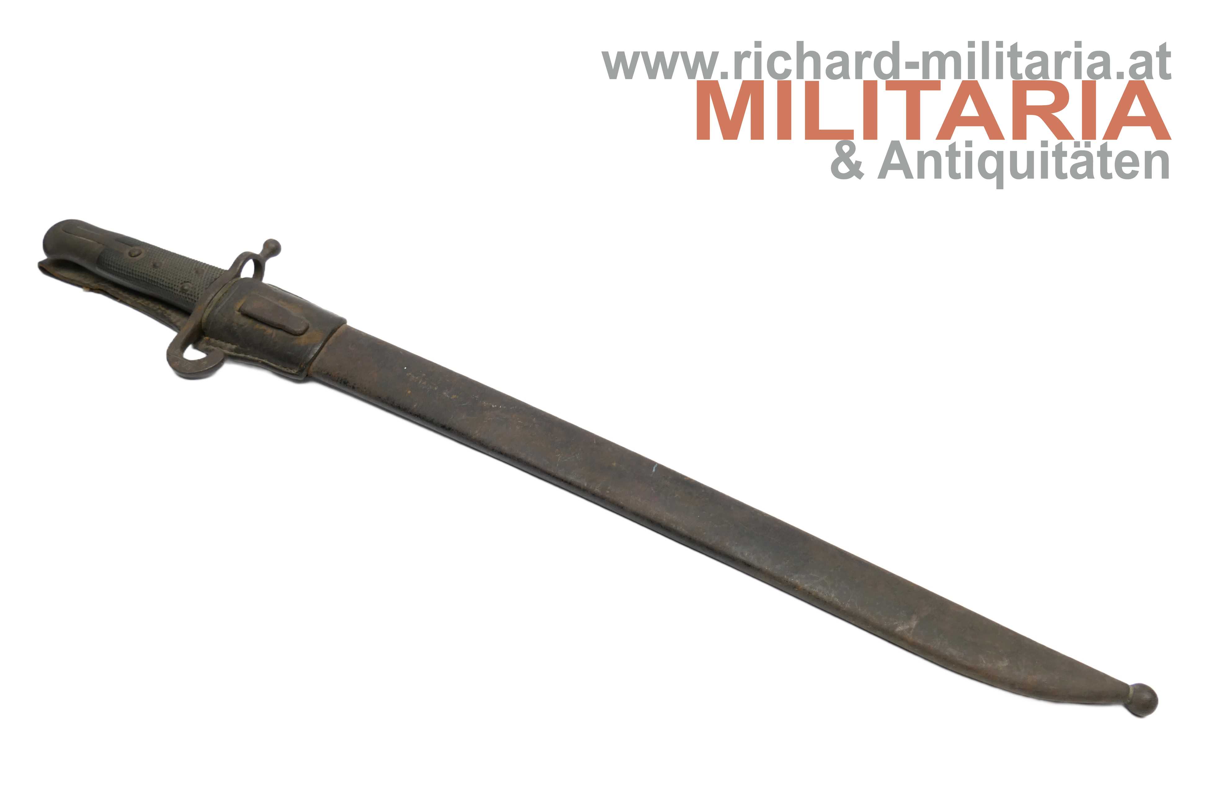 Österreich Säbelbajonett M1867/73 System Werndl mit Koppelschuh