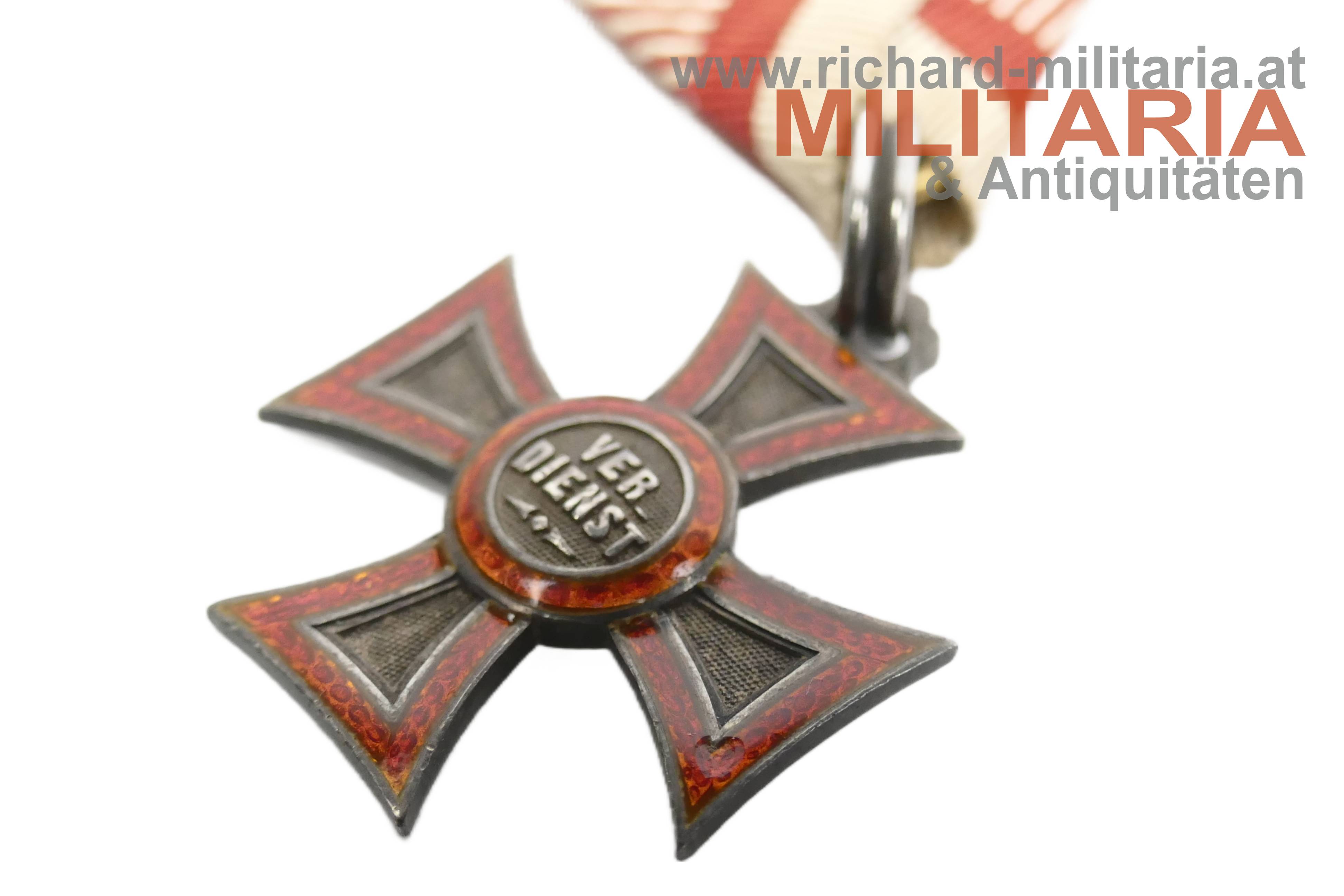 k.k. Militärverdienstkreuz - 1. Modell 1849 - emaillierte Rückseite