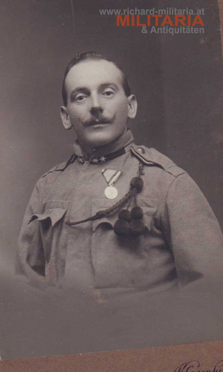 k.u.k. Hartkartonfoto - Infanterie-Zugsführer - TKM-Henkelöse