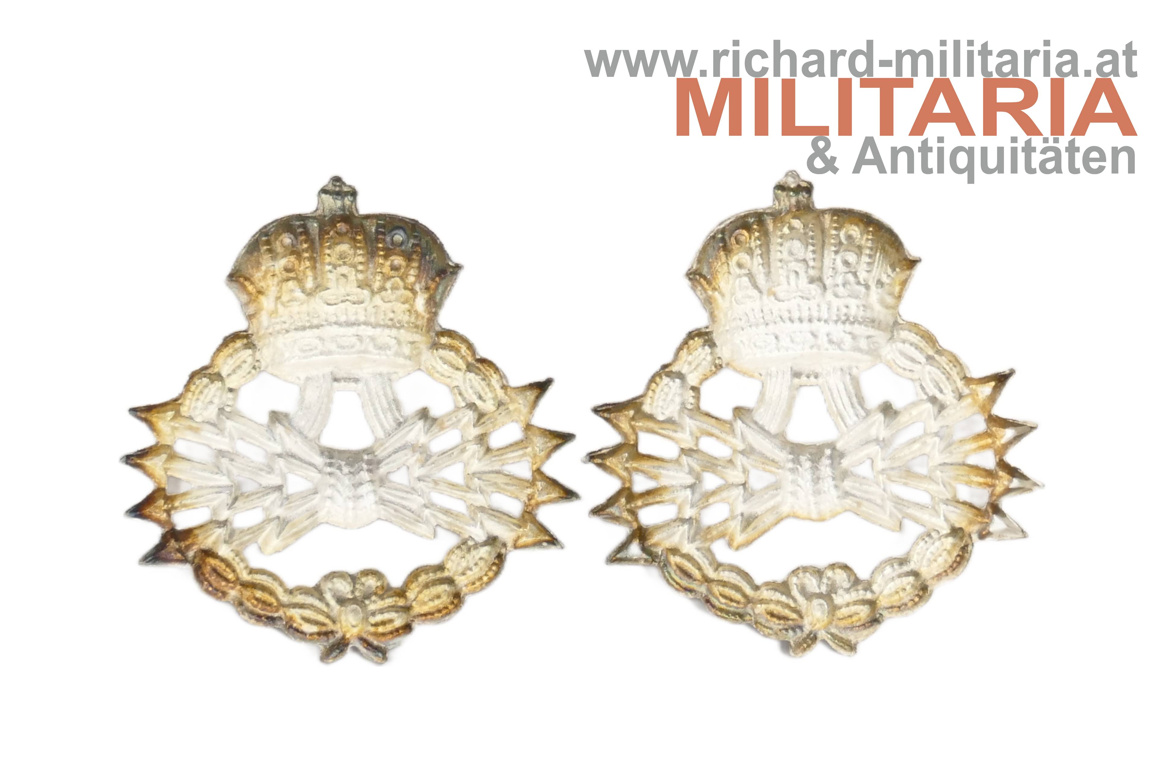 k.u.k. Kragenspiegelauflagen Telegraphentruppe - UO/Mannschaft 