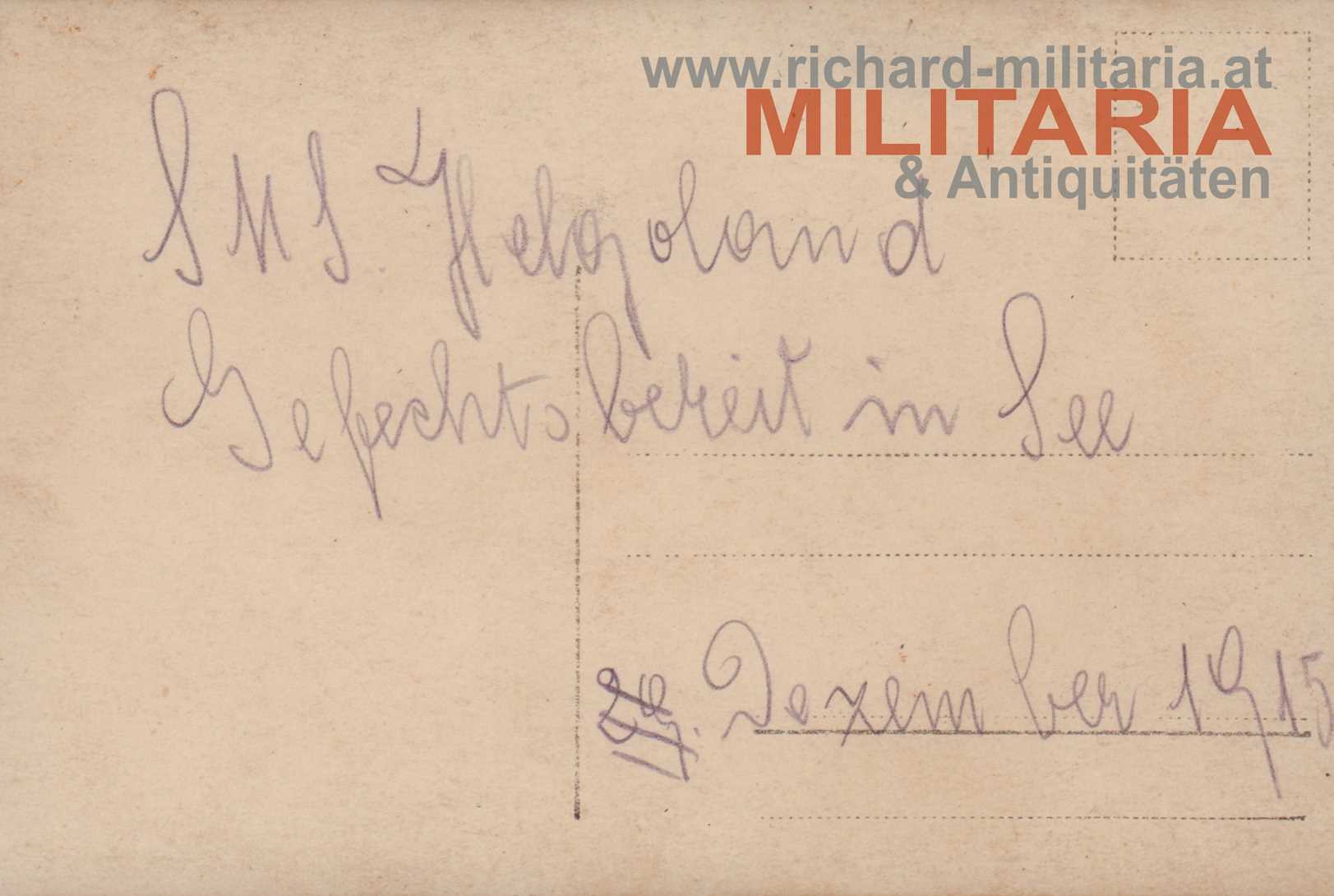 SMS Helgoland - Gefechtsbereit in See - Dezember 1915