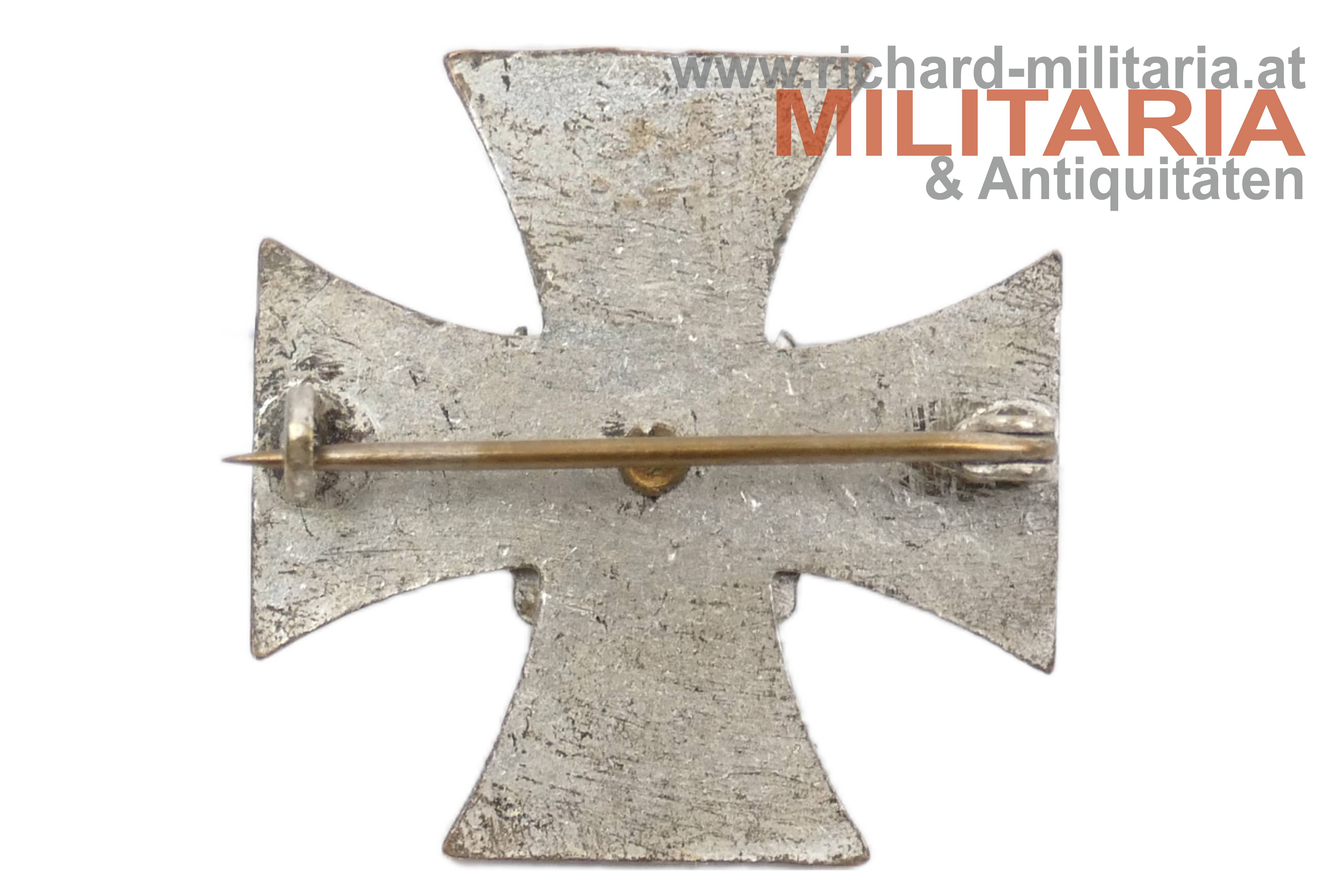 k.u.k. patriotisches Abzeichen - schwarz emailliertes Kreuz mit Doppeladler 1914/15