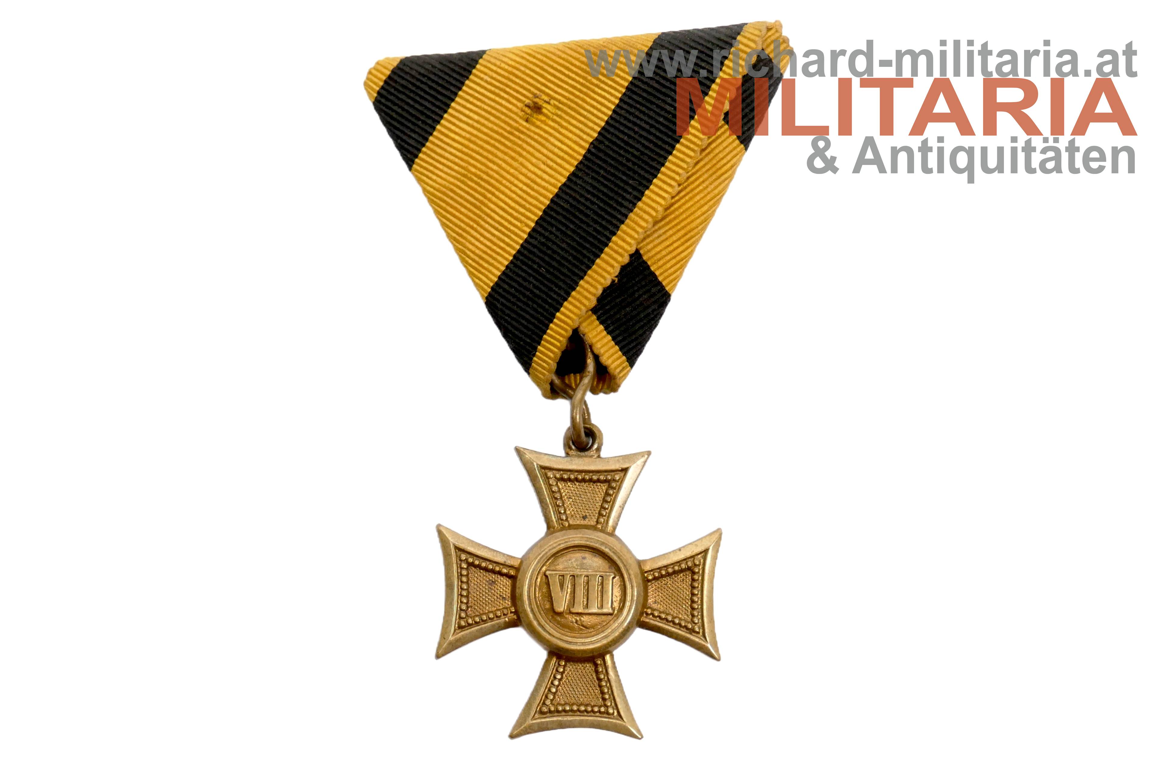 k.k. Militärdienstzeichen Mannschaft 1. Klasse "VIII" (8 Jahre)