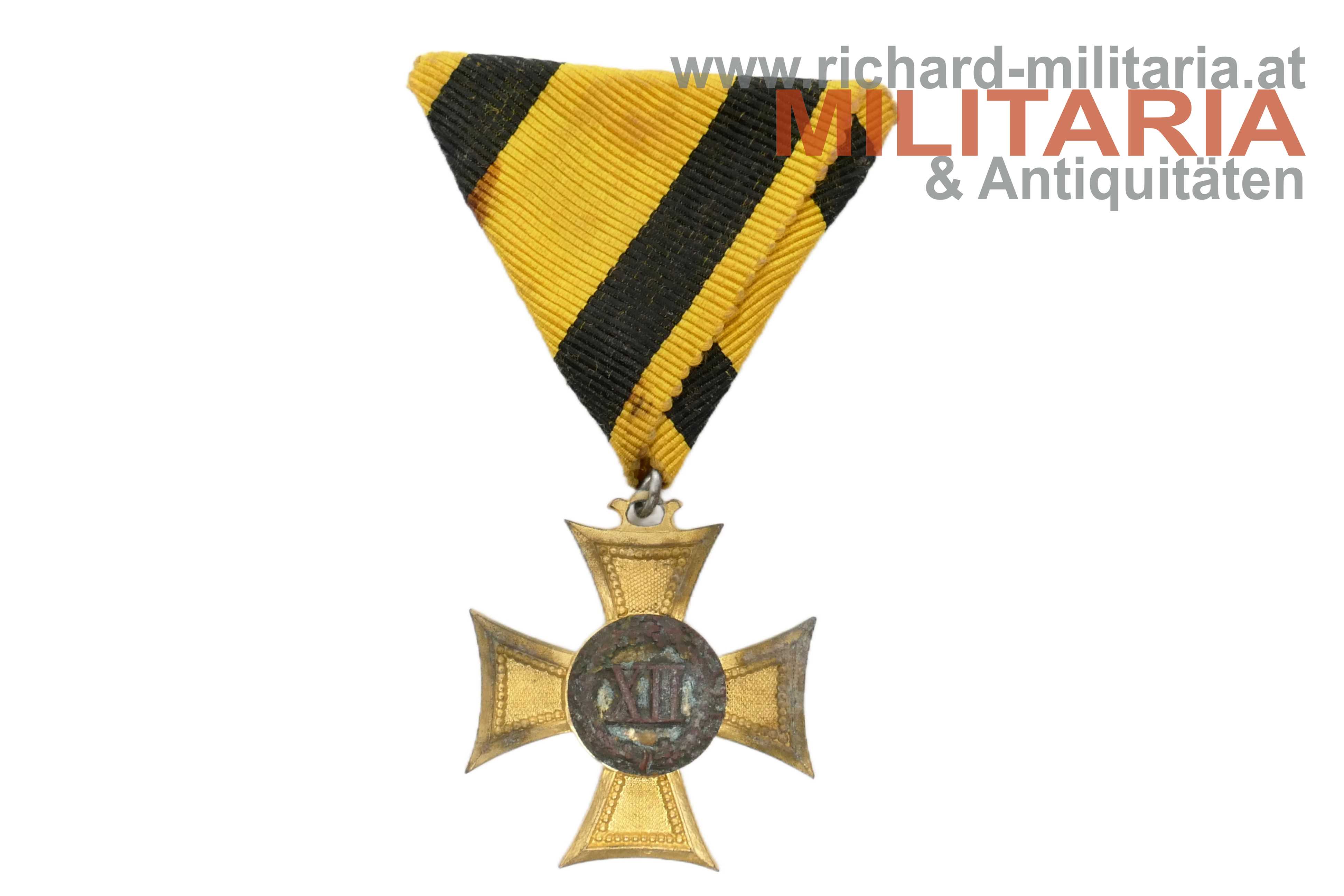 k.u.k. Militärdienstzeichen Mannschaft & UO - XII. (12 Jahre)