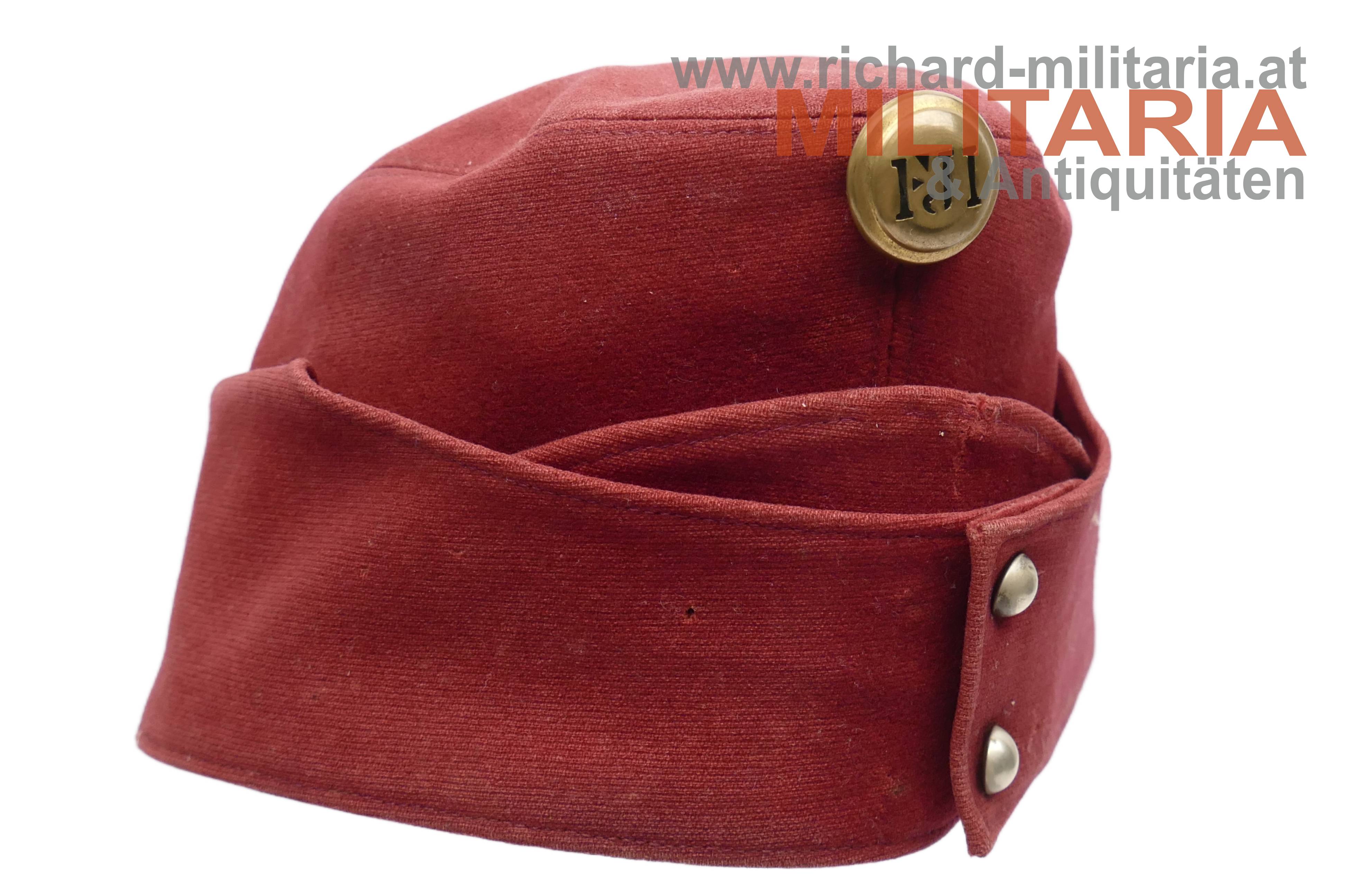 k.u.k. krapprote schirmlose Lagerkappe für Ulanen - Mannschaft