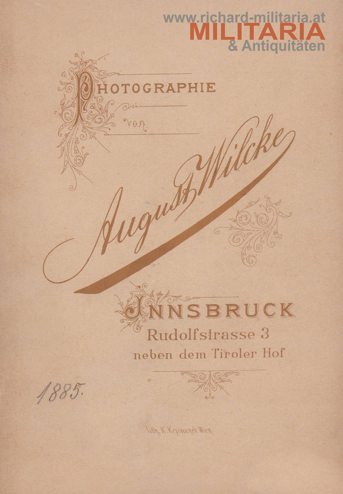 k.k. Hartkartonfoto - hoher Beamter mit FJO-Komtur