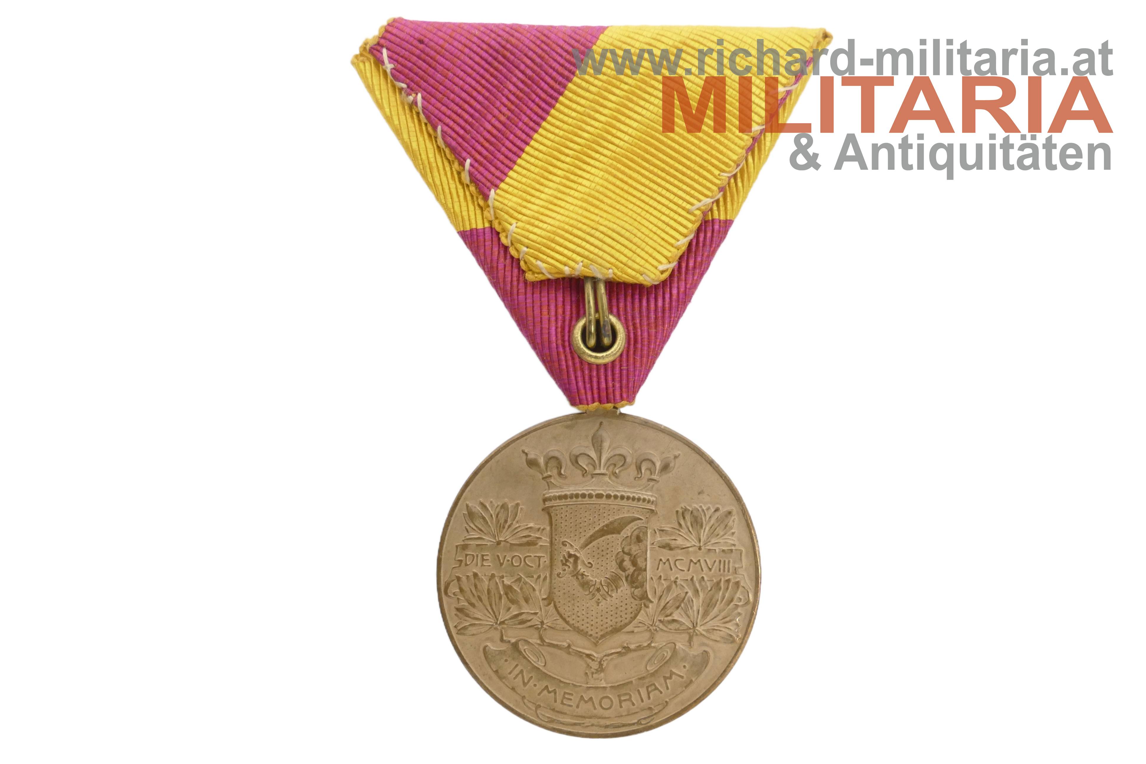 Bosnisch-Herzegowinische Erinnerungsmedaille 1909 - "Bosnien-Medaille"