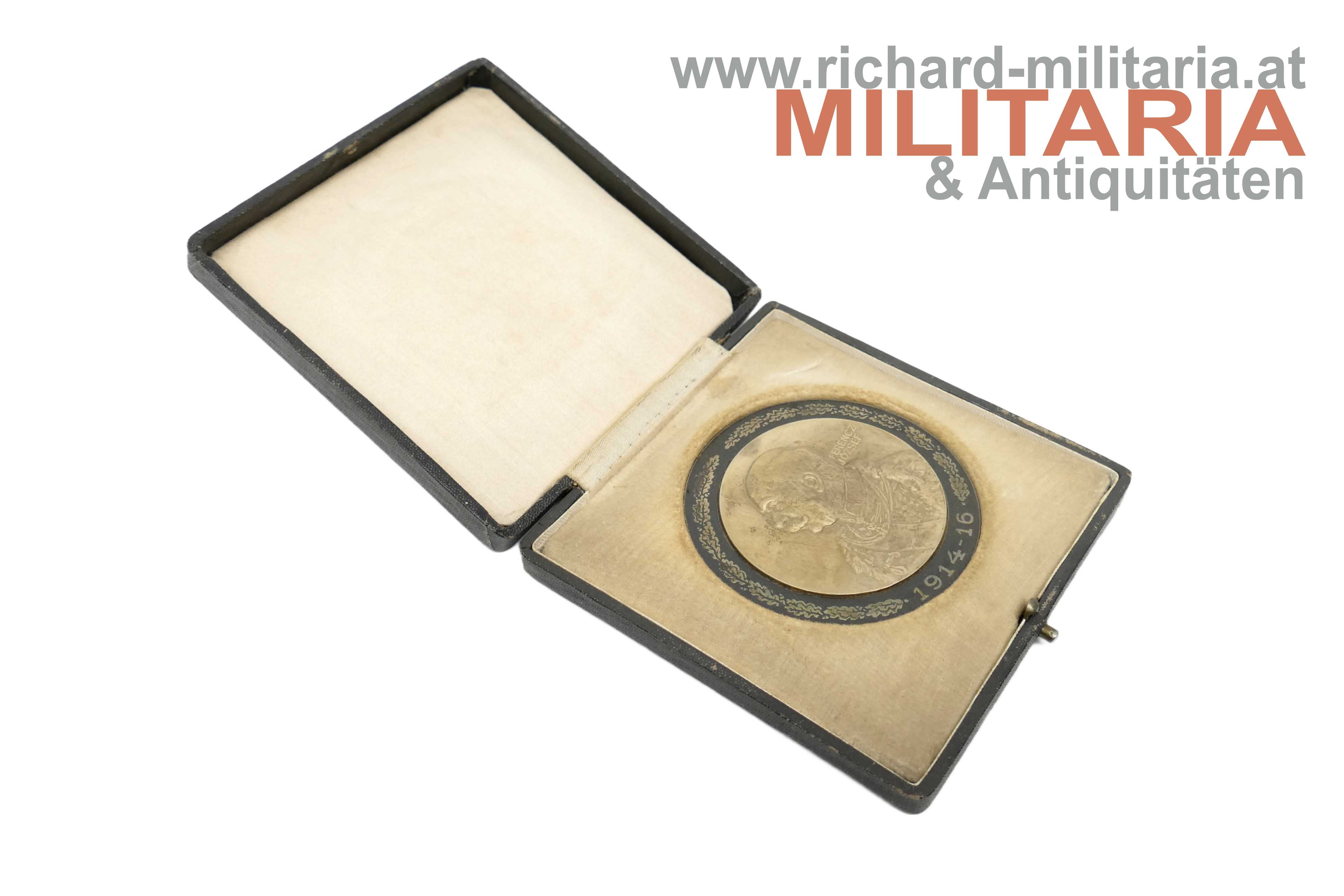 k.u.k. ungarische Geschenksmedaille Kaiser Franz Josef im Etui 